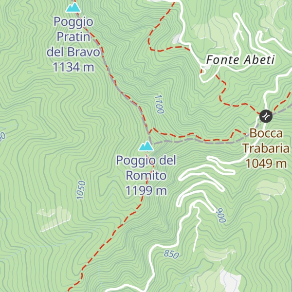 Map of Poggio del Romito