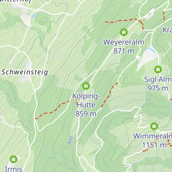 Map of Kolping-Hütte