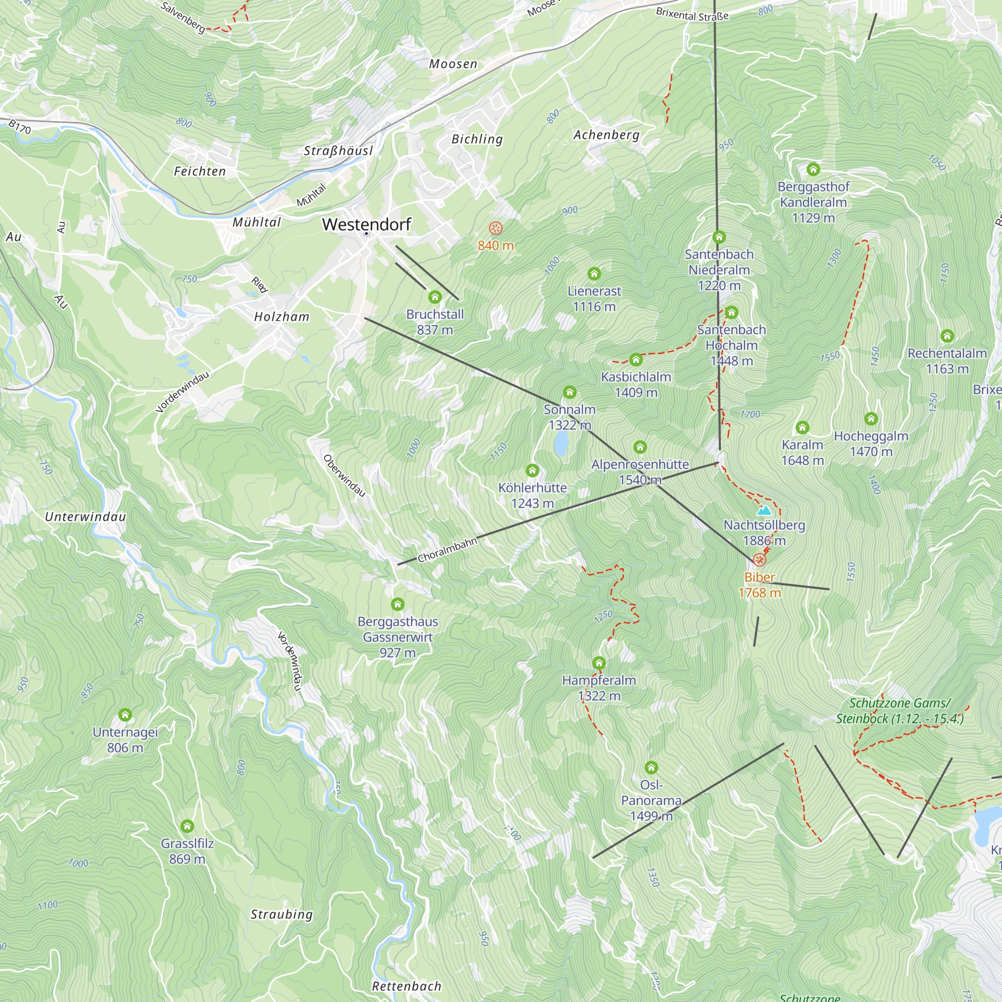 Berggasthaus Stimmlach map