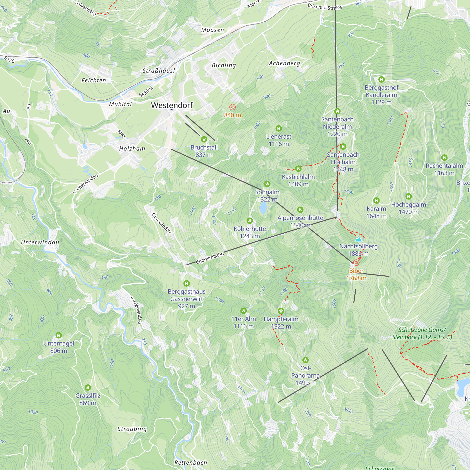 Berggasthaus Stimmlach map