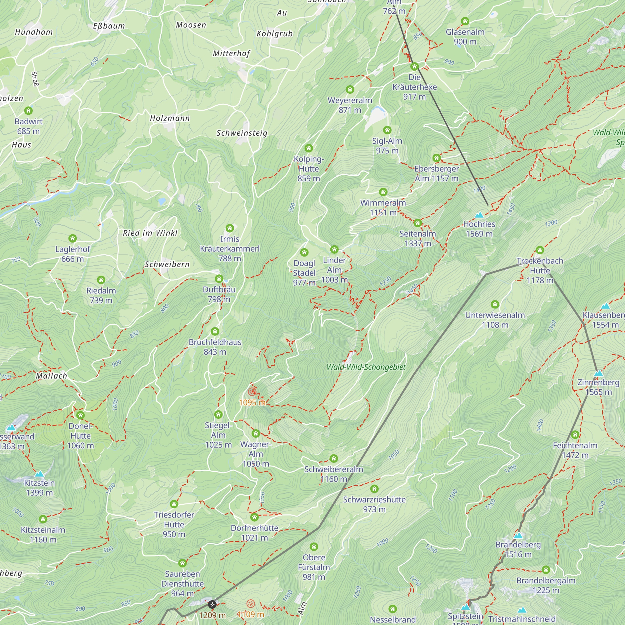 Sachrinnstein-Jagdhütte map