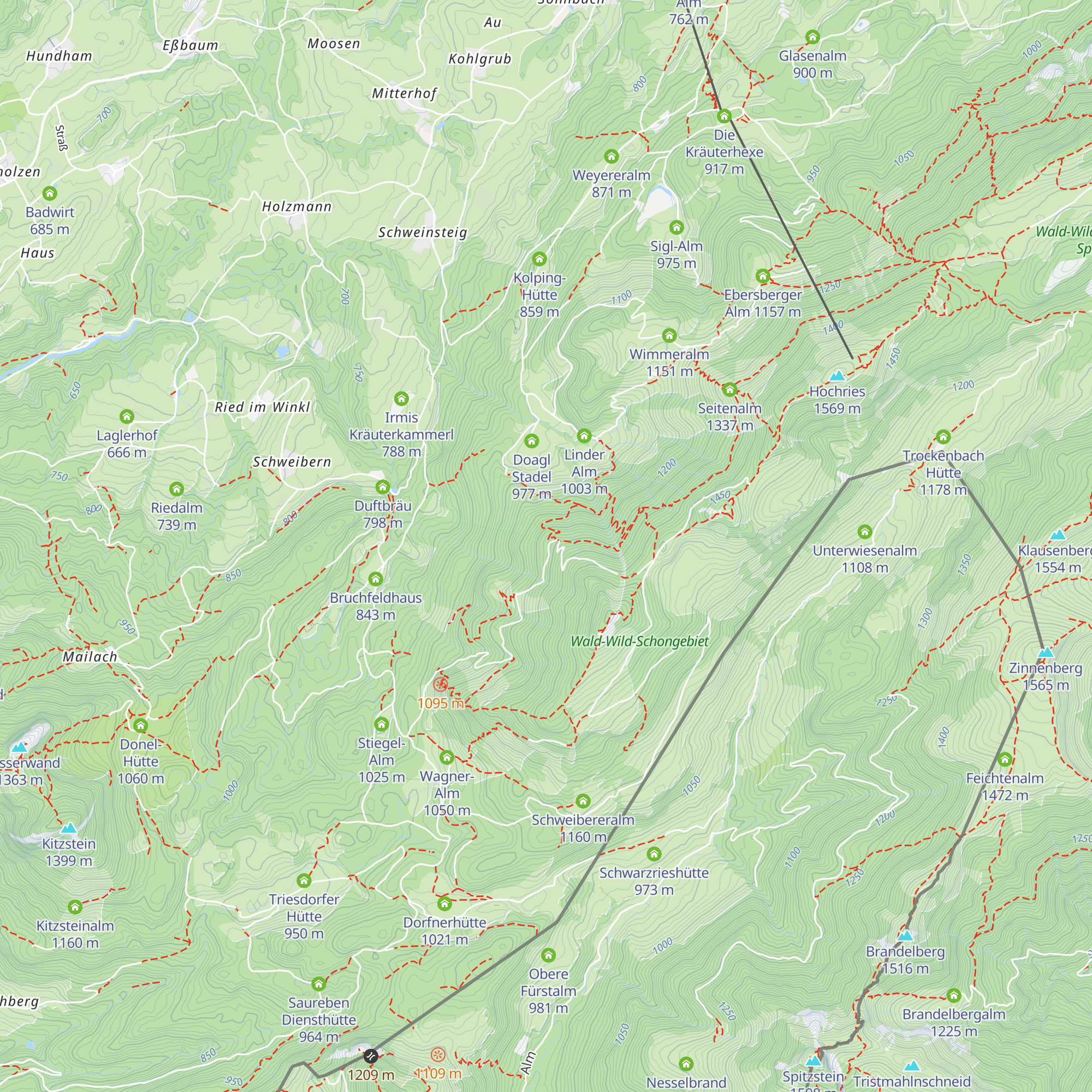 Sachrinnstein-Jagdhütte map