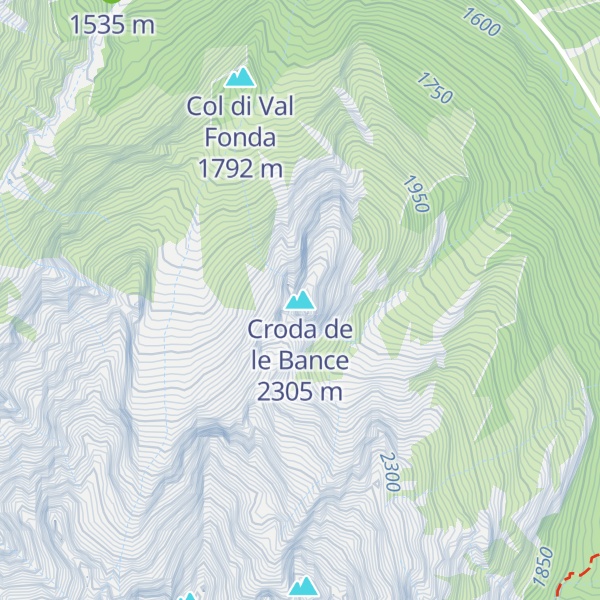 Map of Croda de le Bance