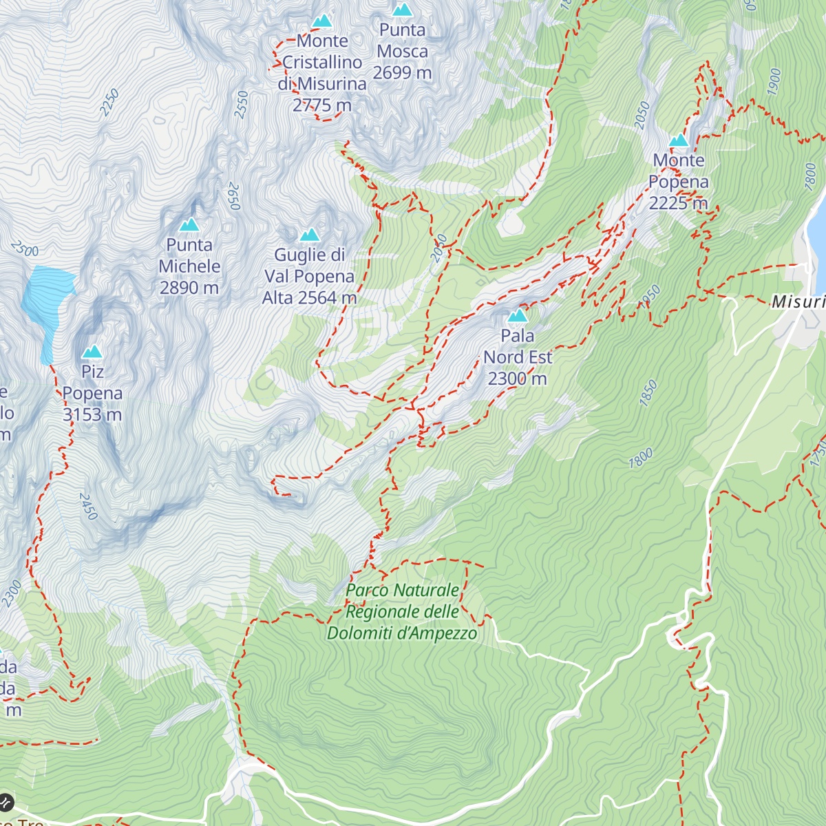 Ex Rifugio Popena map
