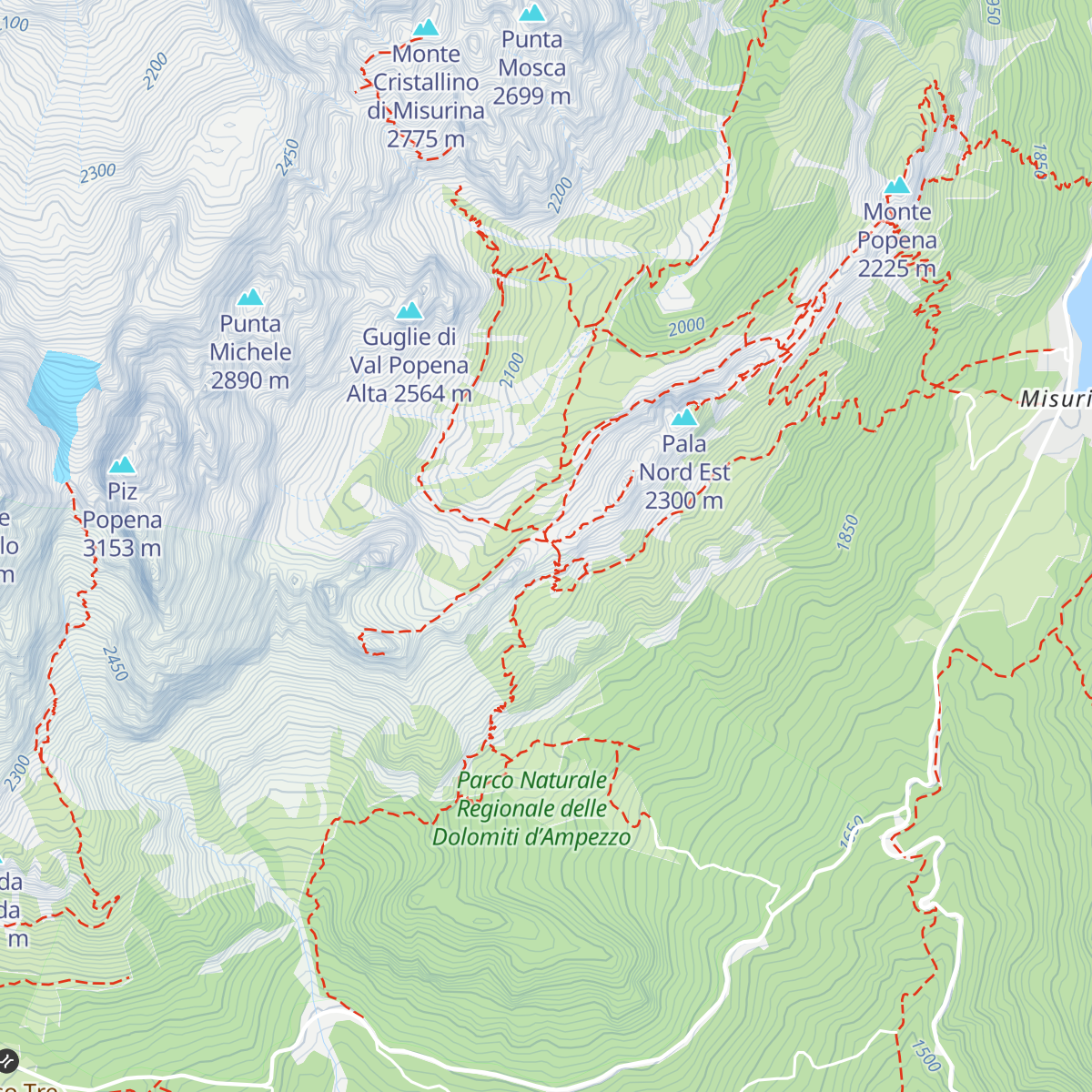 Ex Rifugio Popena map