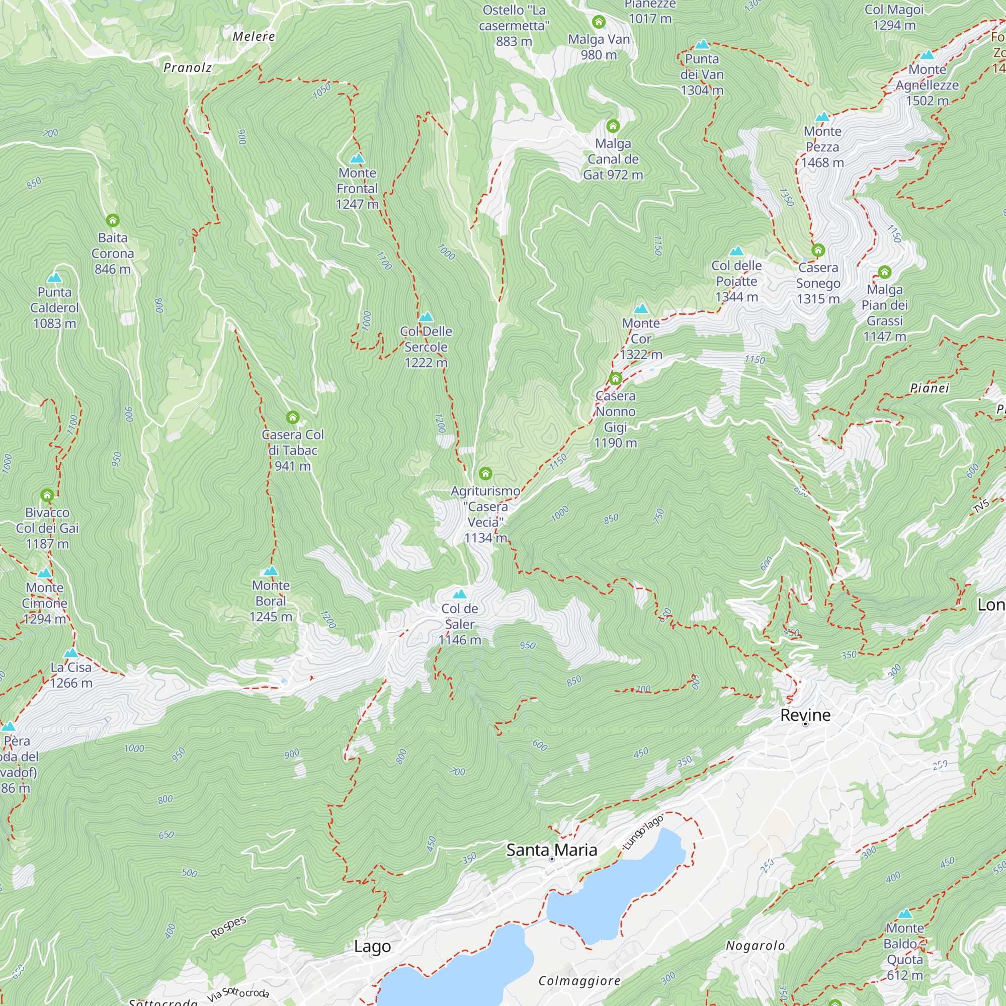 Rifugio Alpino Pian delle Femene map