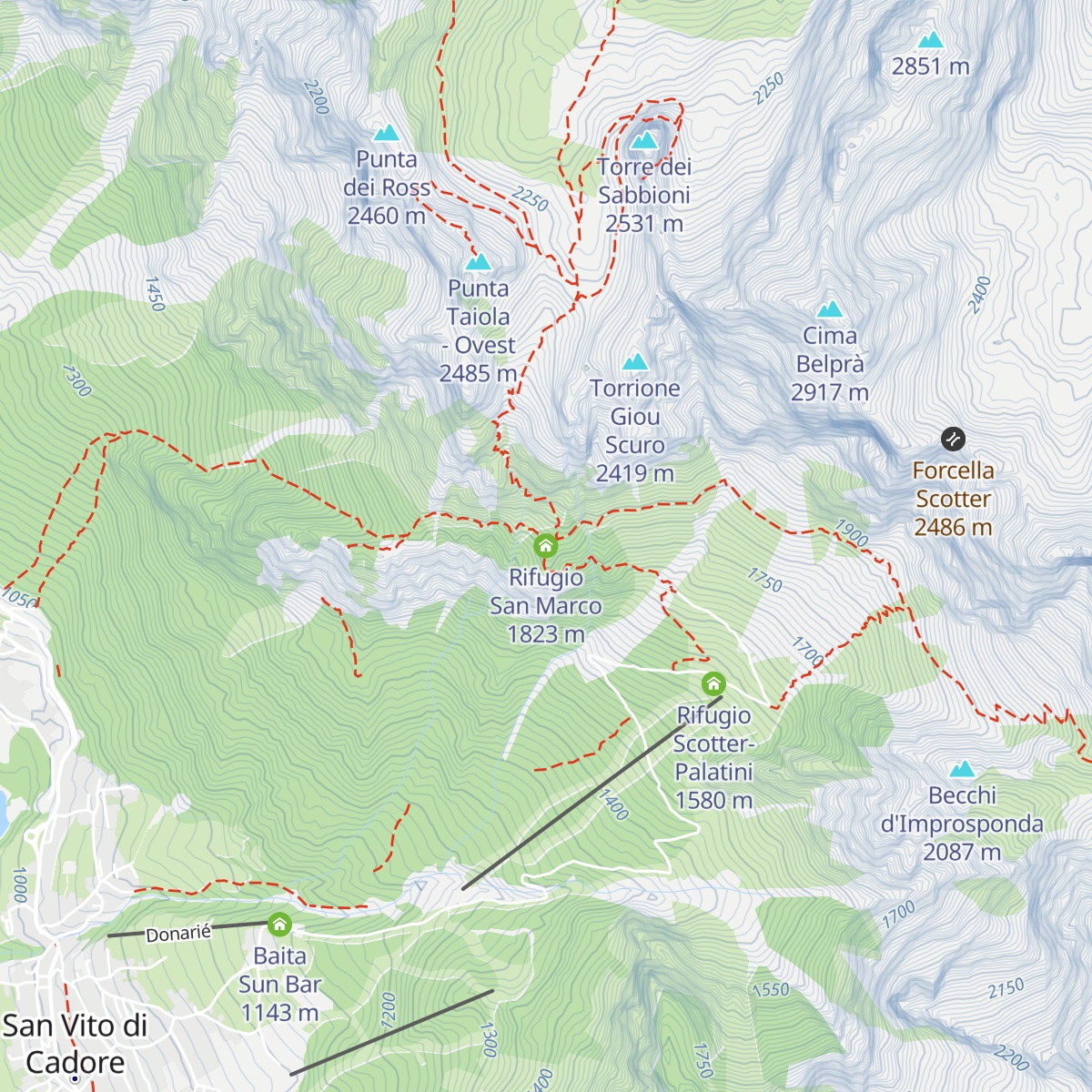 Rifugio San Marco map