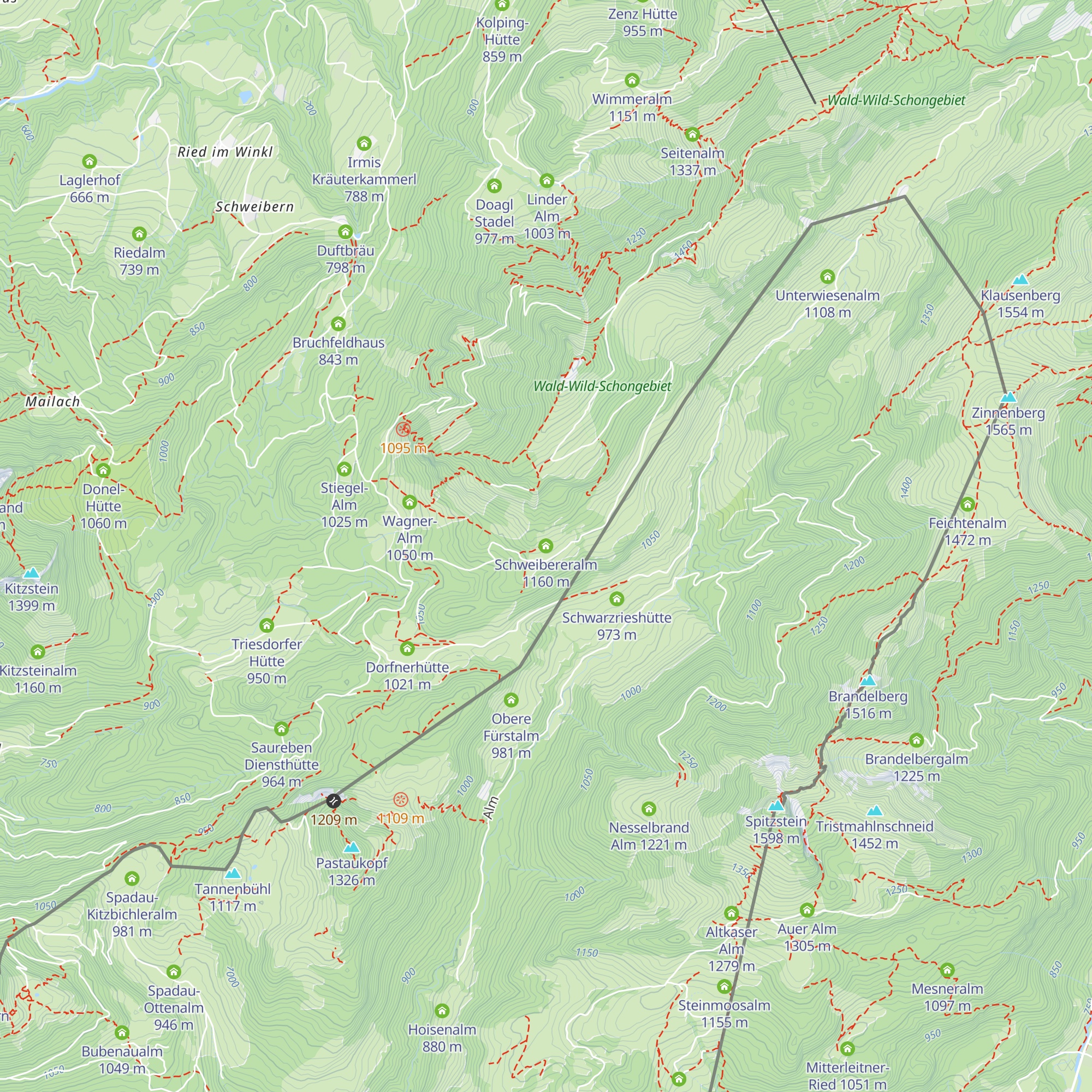 Schweibereralm map