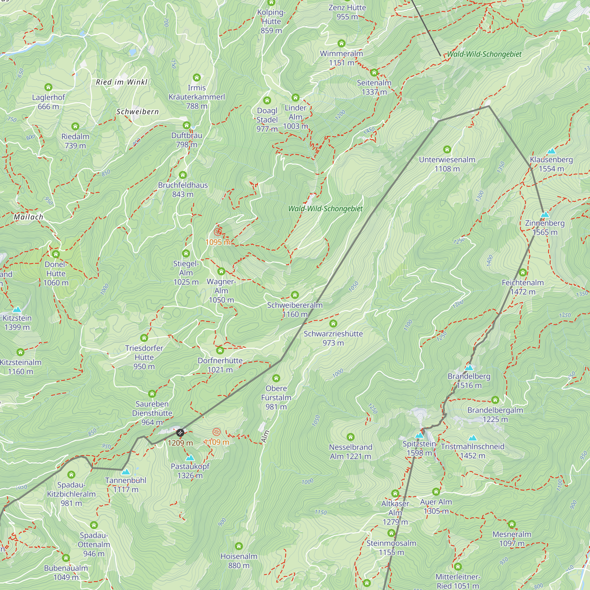 Schweibereralm map