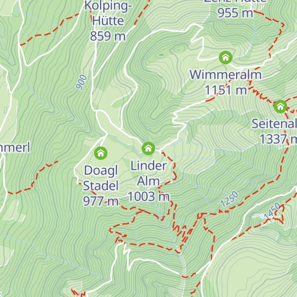 Map of Linder Alm