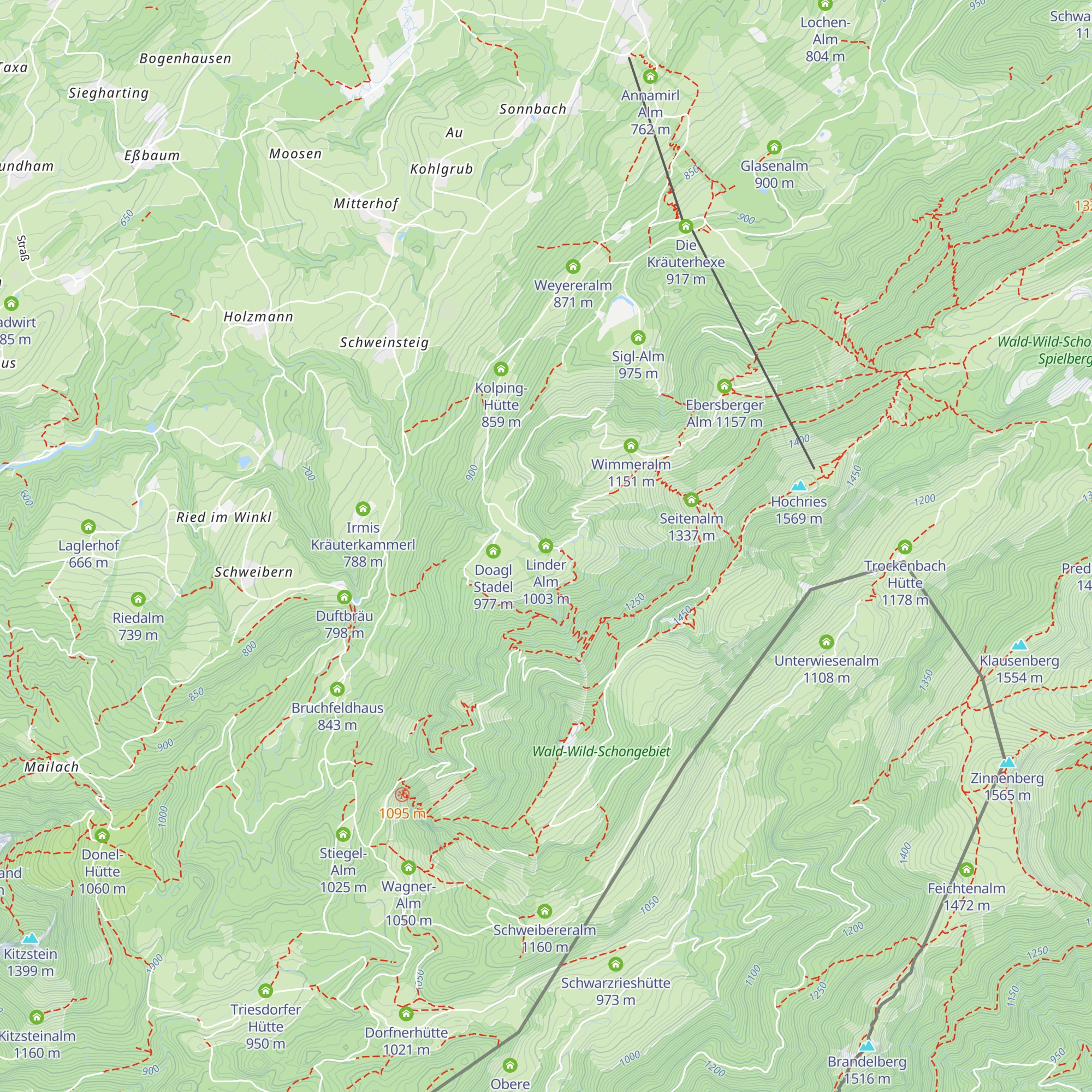 Linder Alm map