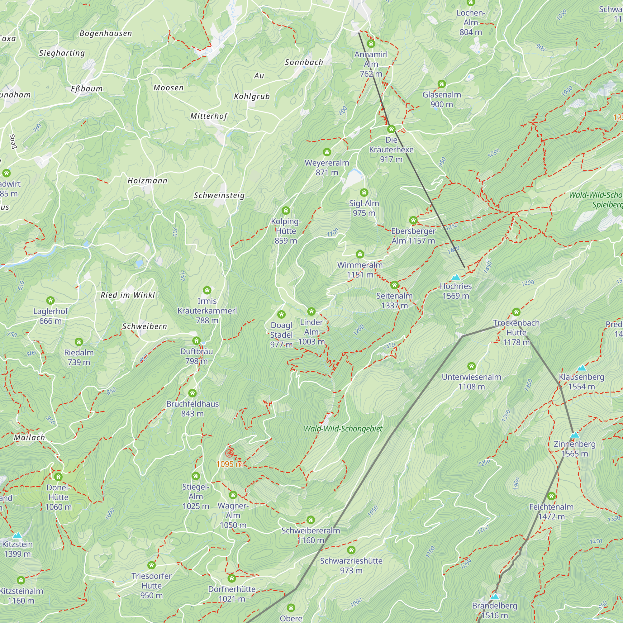 Linder Alm map