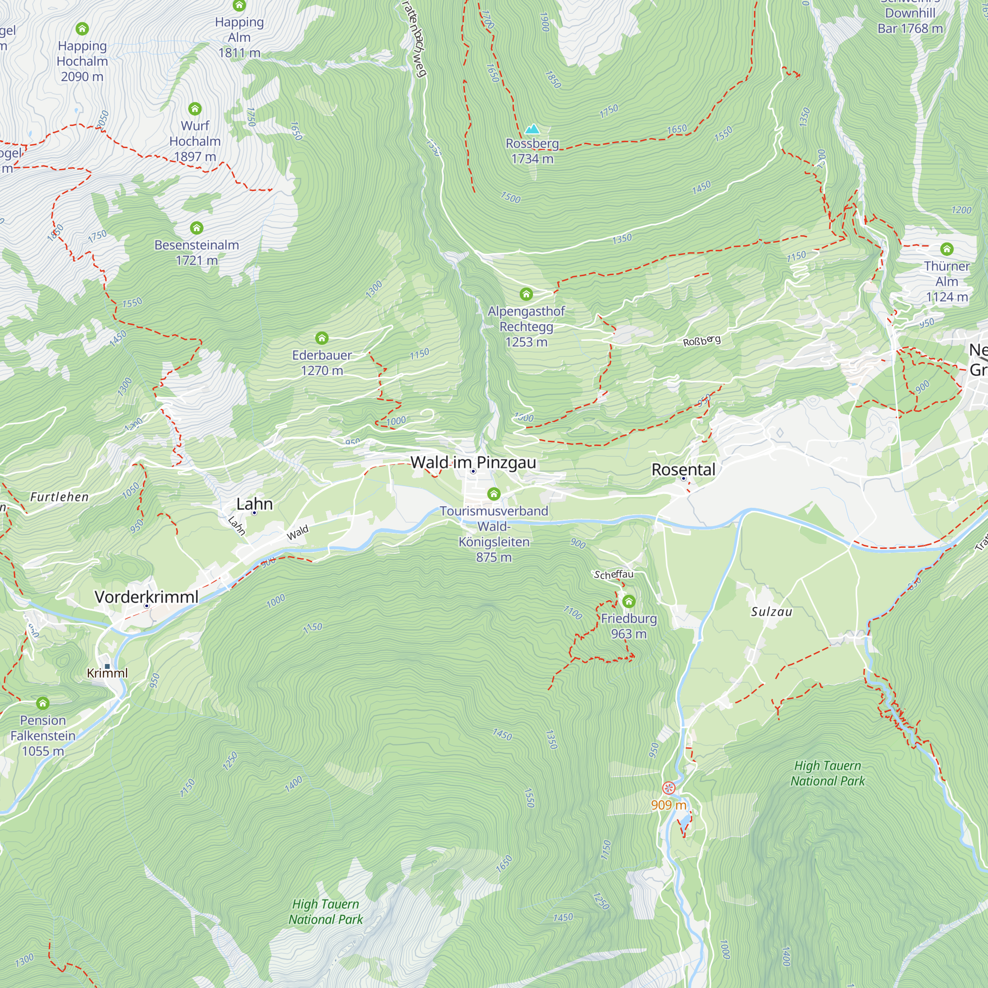 Tourismusverband Wald-Königsleiten map
