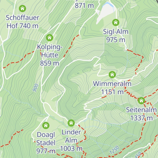 Map of Lambrecht-Alm