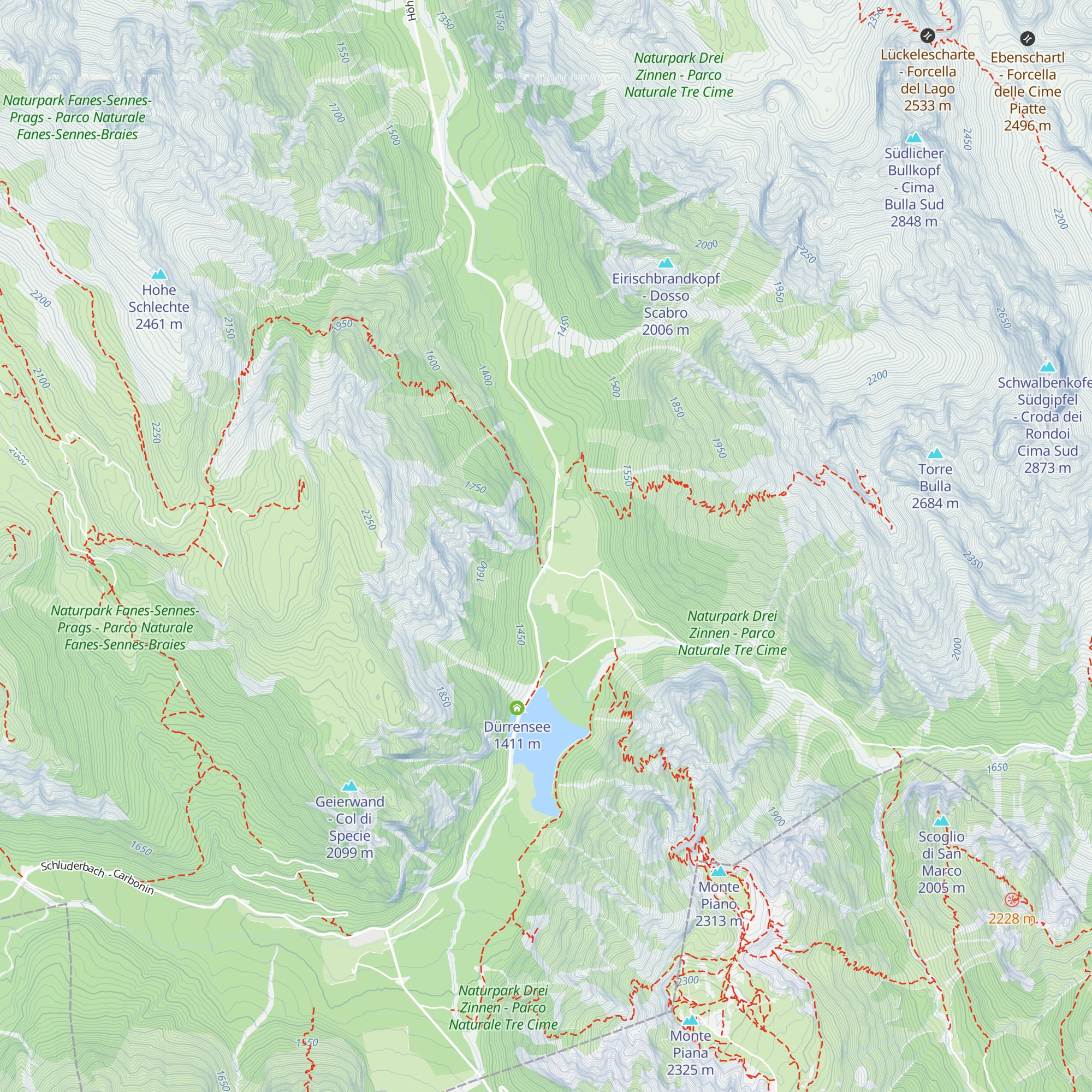 Drei-Zinnenblick map