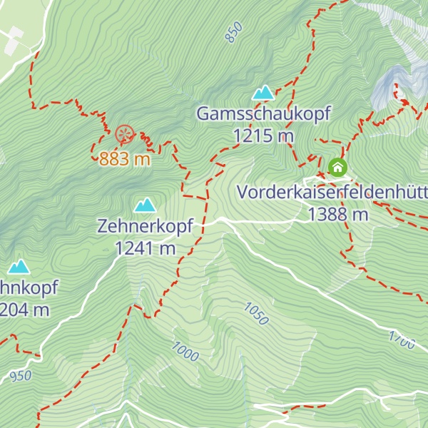 Map of Kaissen Alm
