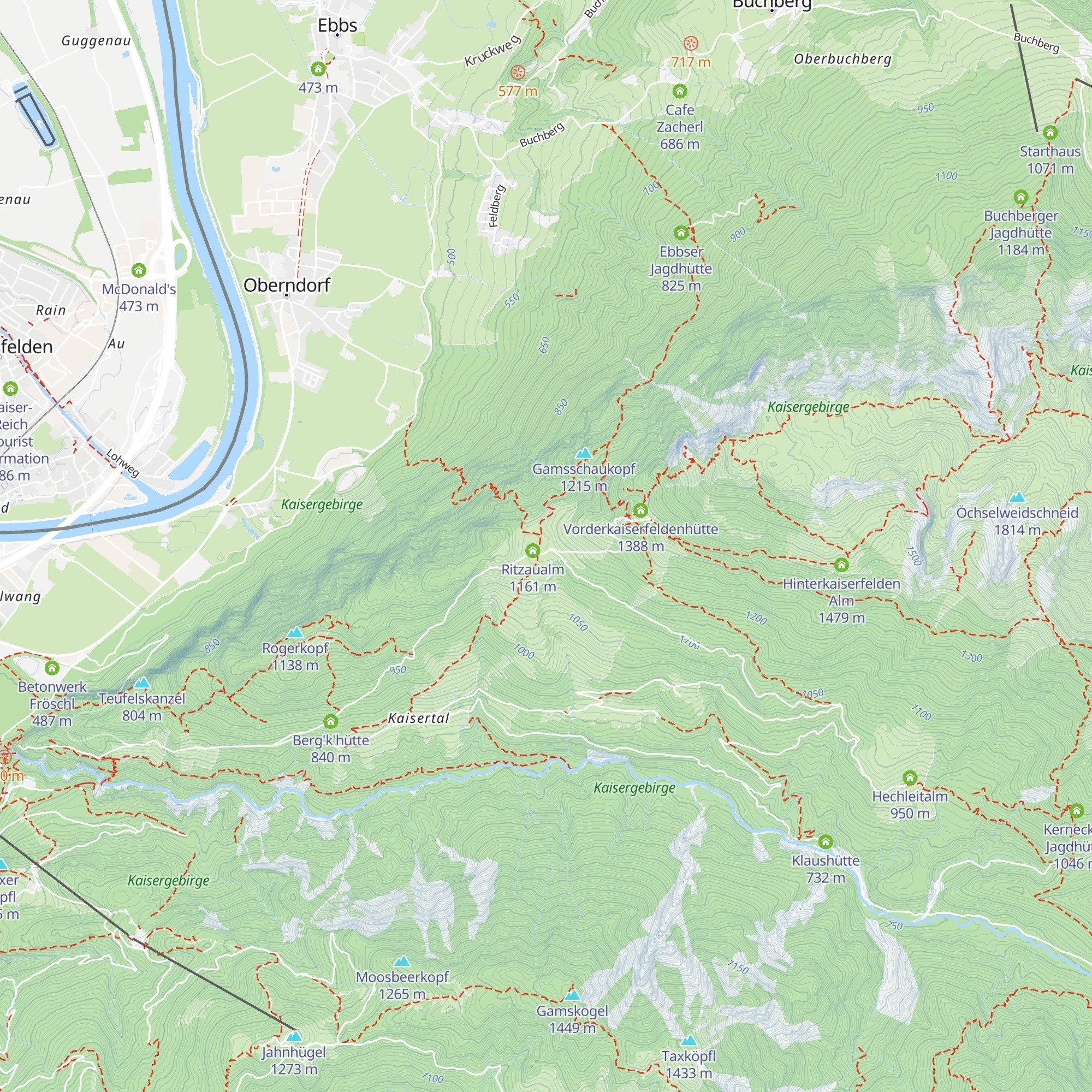 Kaissen Alm map