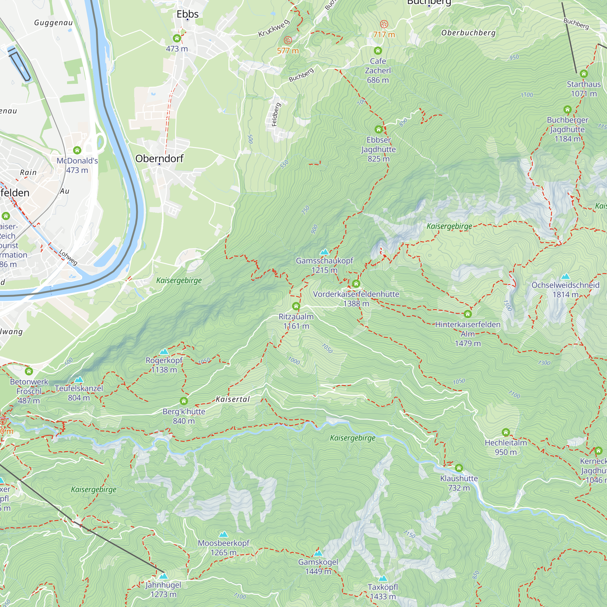 Kaissen Alm map