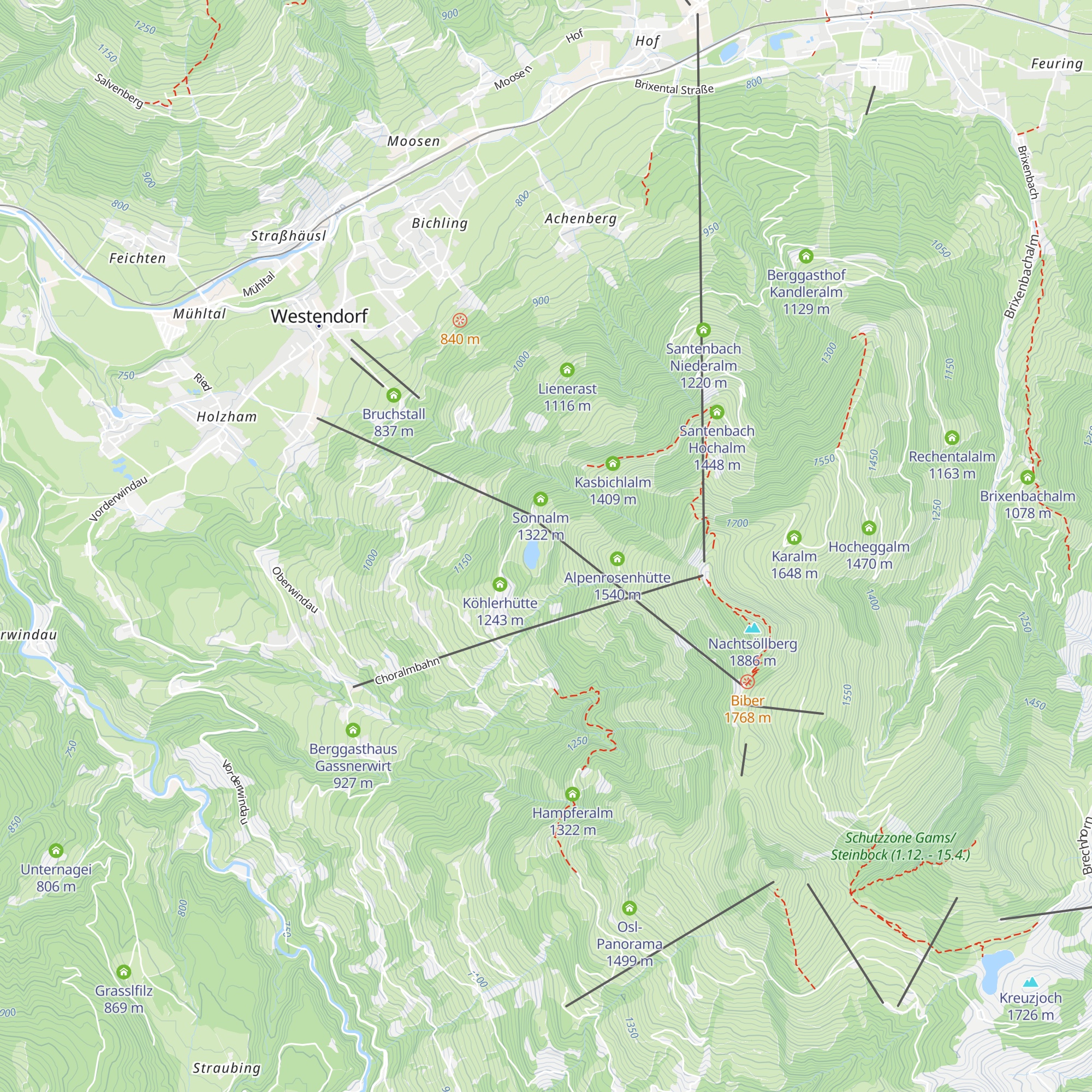 Auneralm map