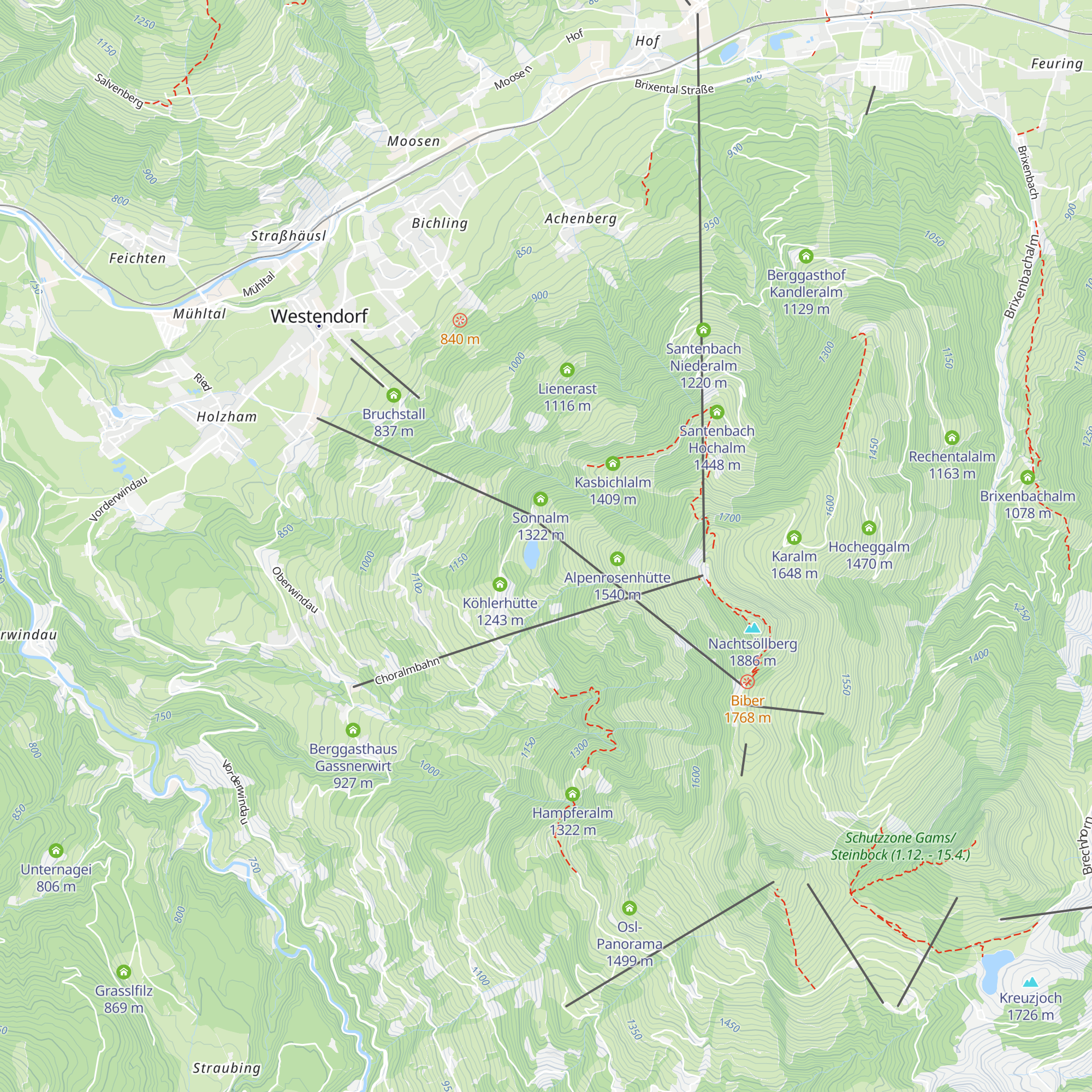 Auneralm map