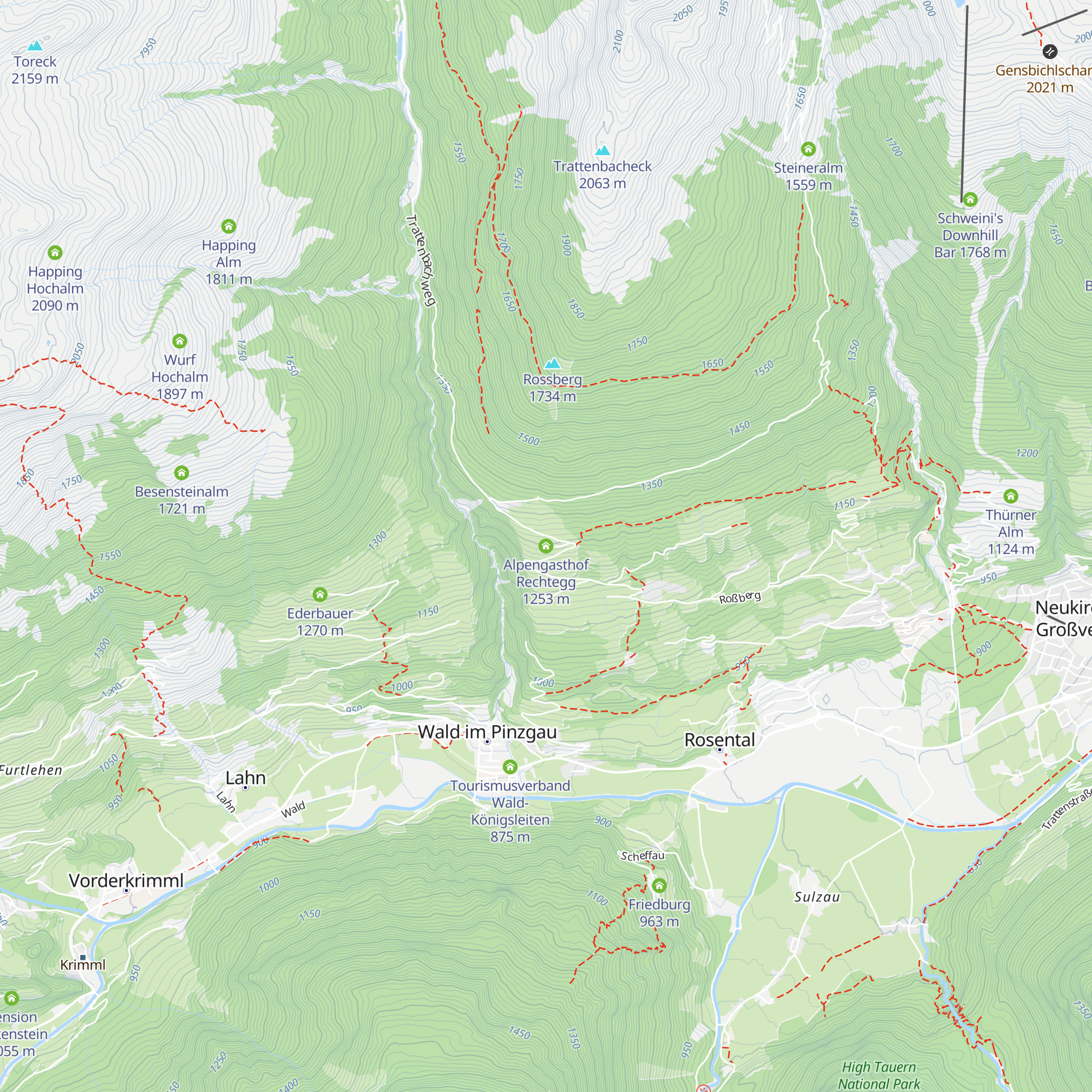 Alpengasthof Rechtegg map