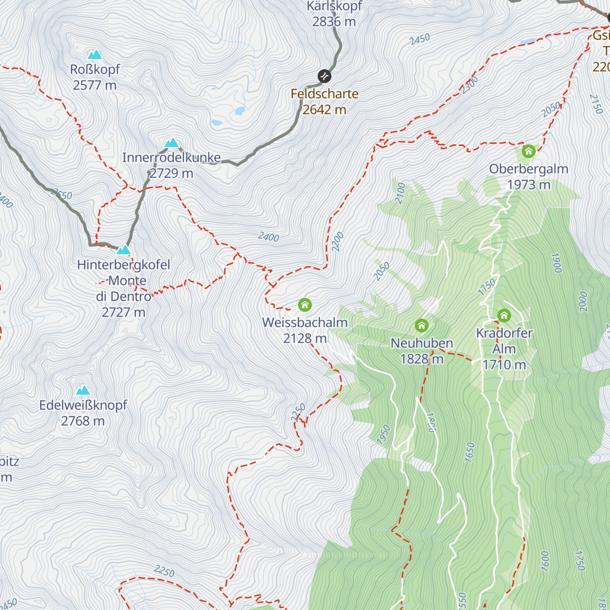 Weissbachalm map