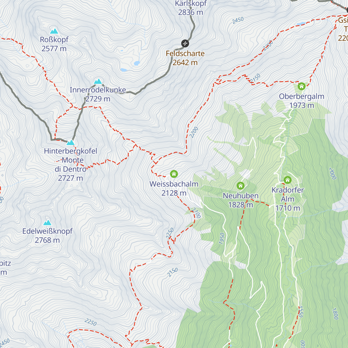 Weissbachalm map