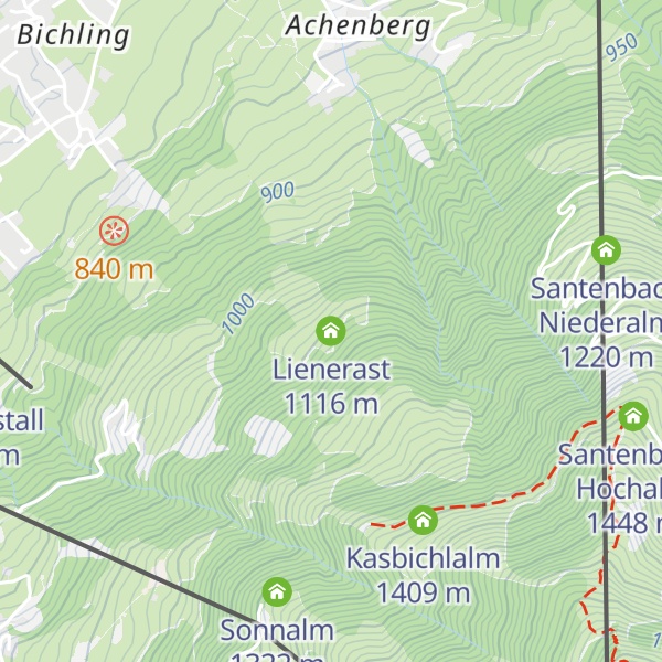 Map of Lienerast