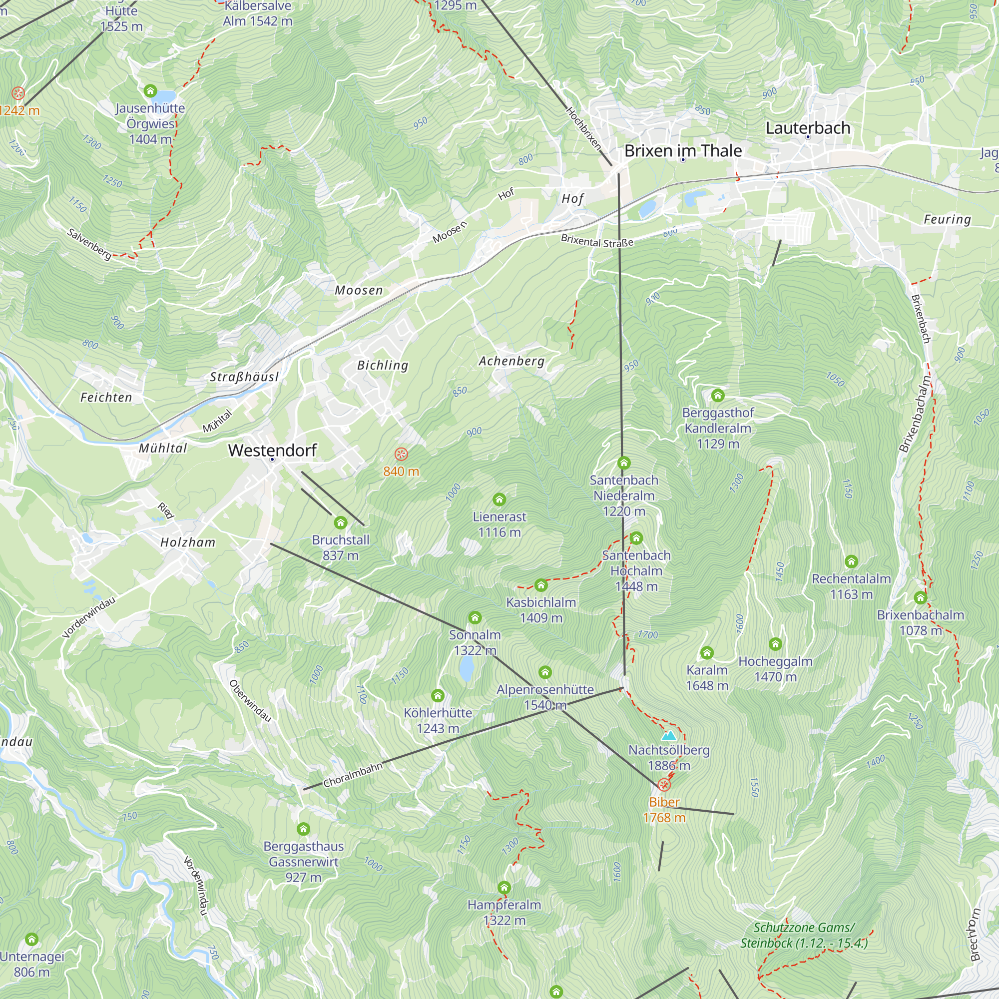 Lienerast map