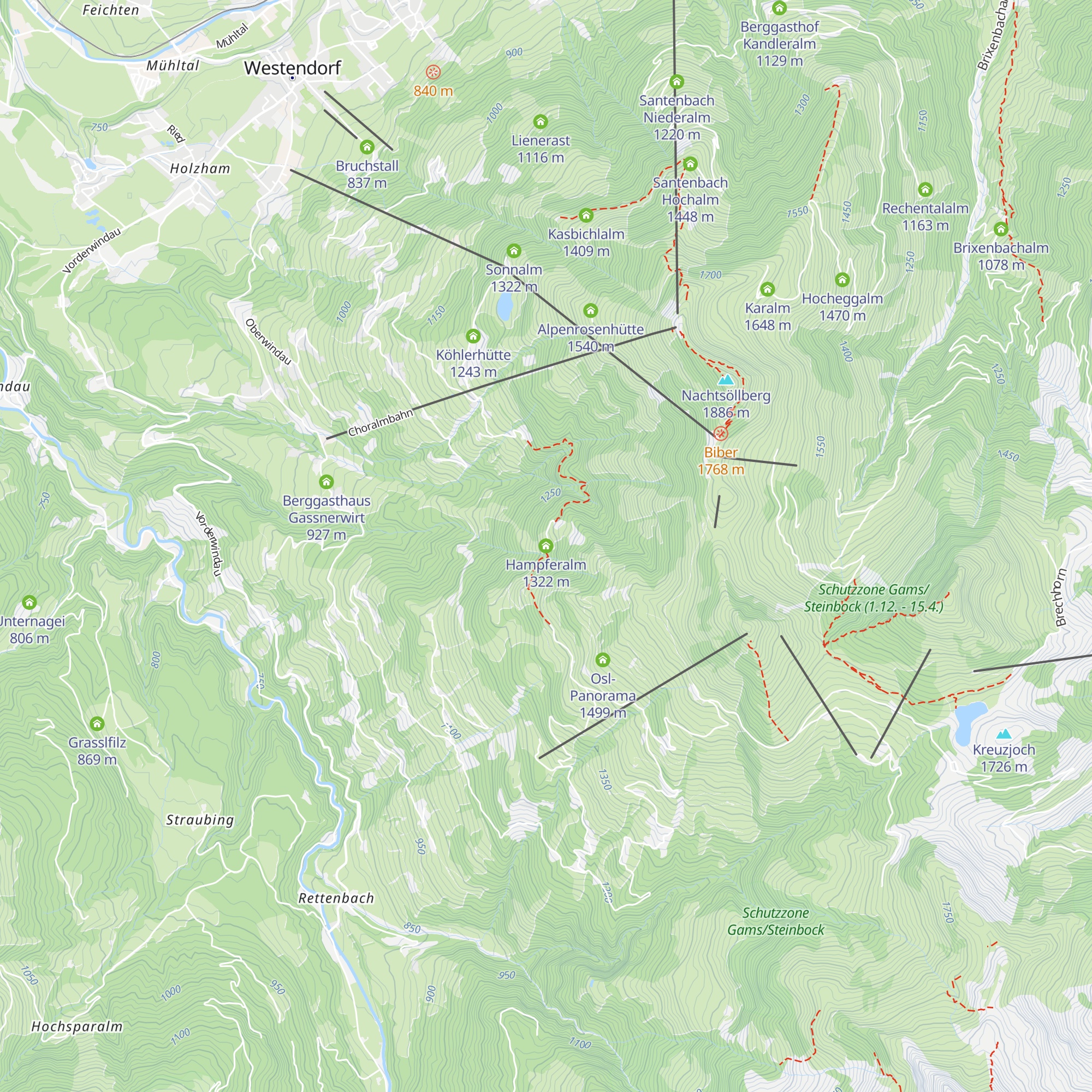 Hampferalm map