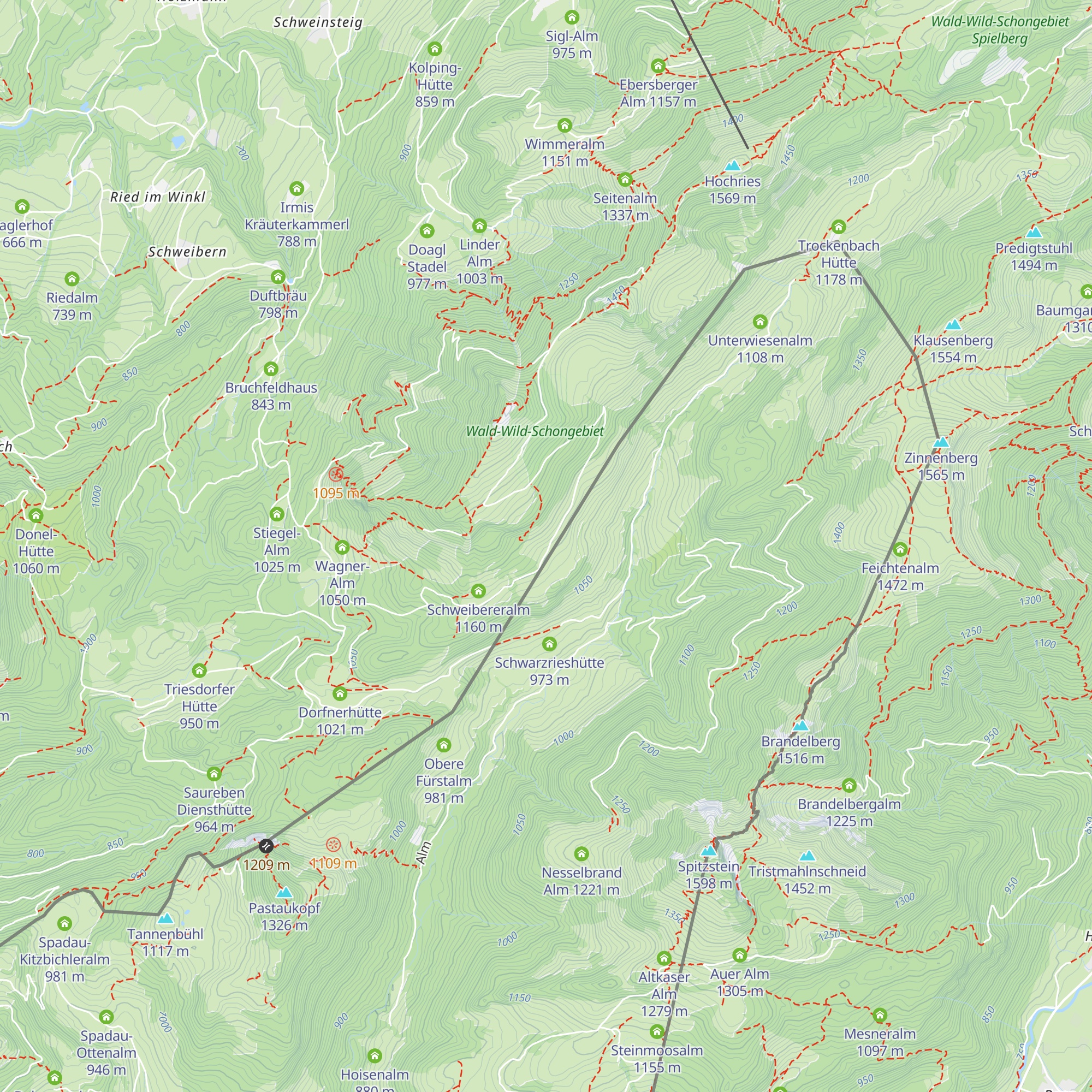 Genossenschaftsalm map