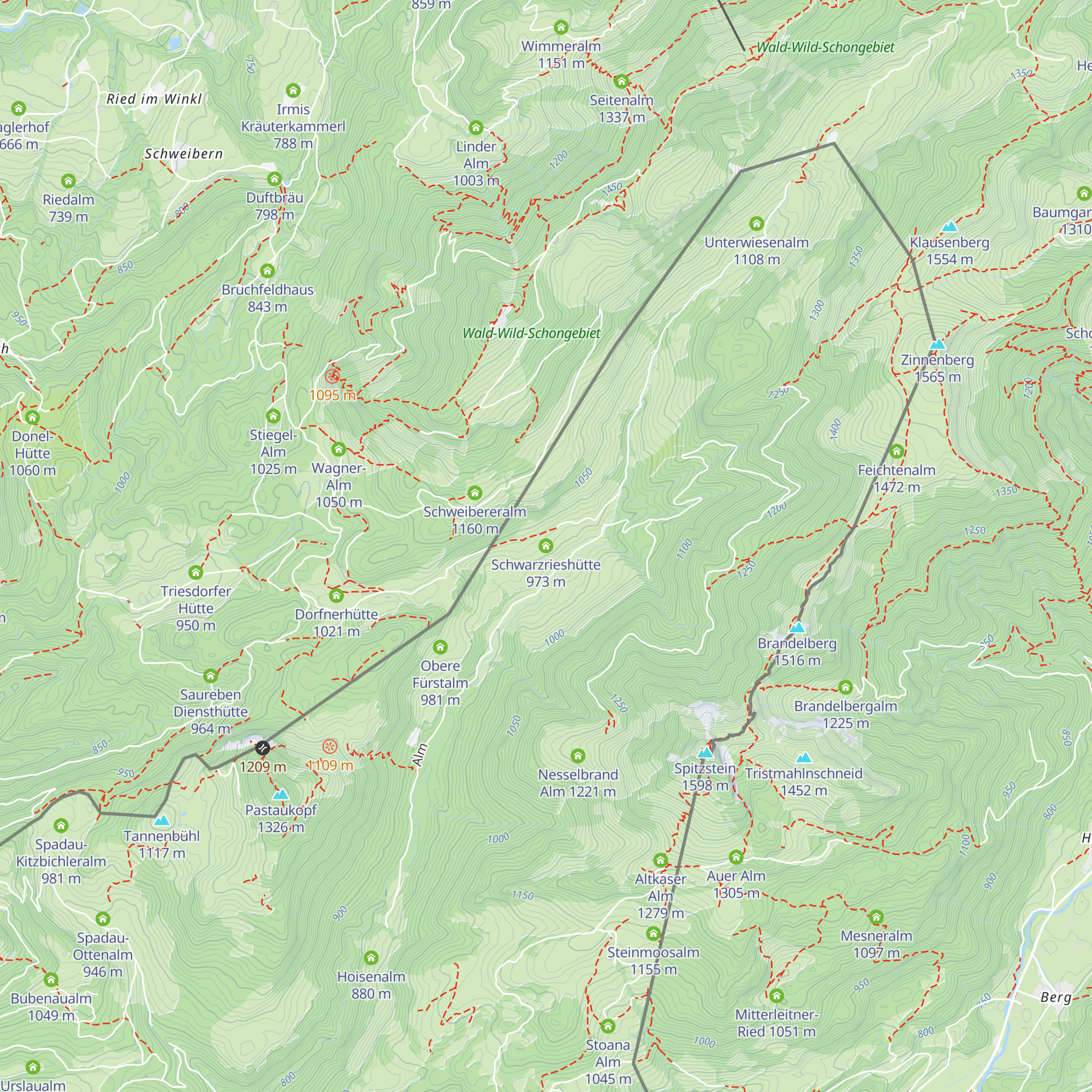 Schwarzrieshütte map