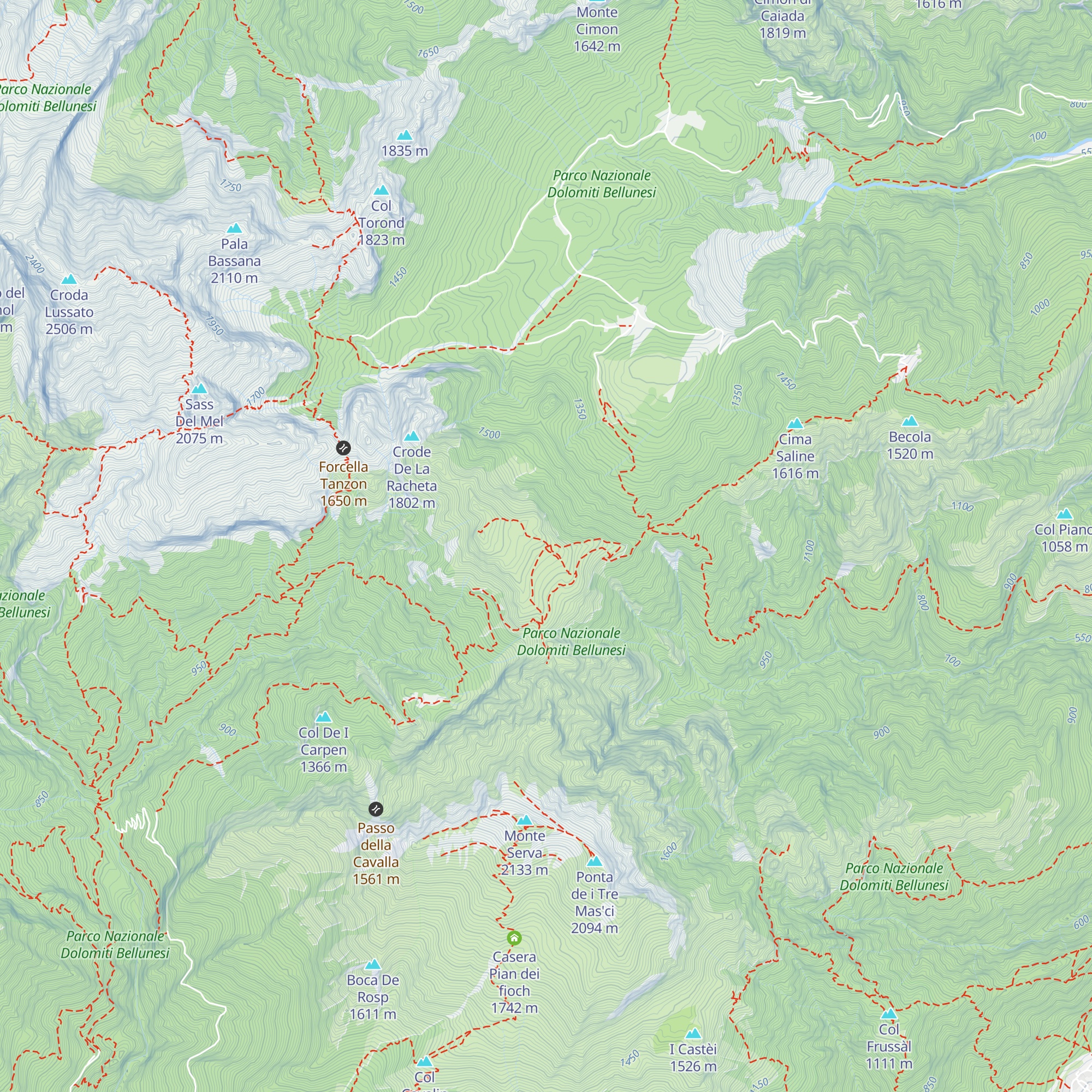 Casera Zervoi map