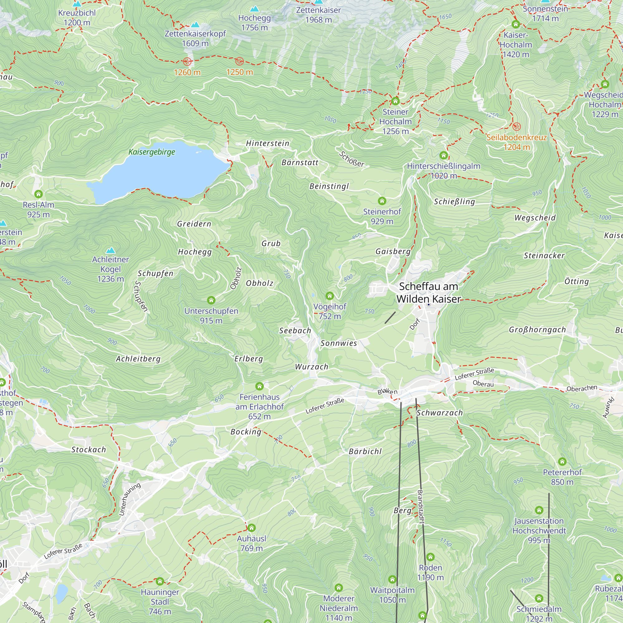 Traunern map