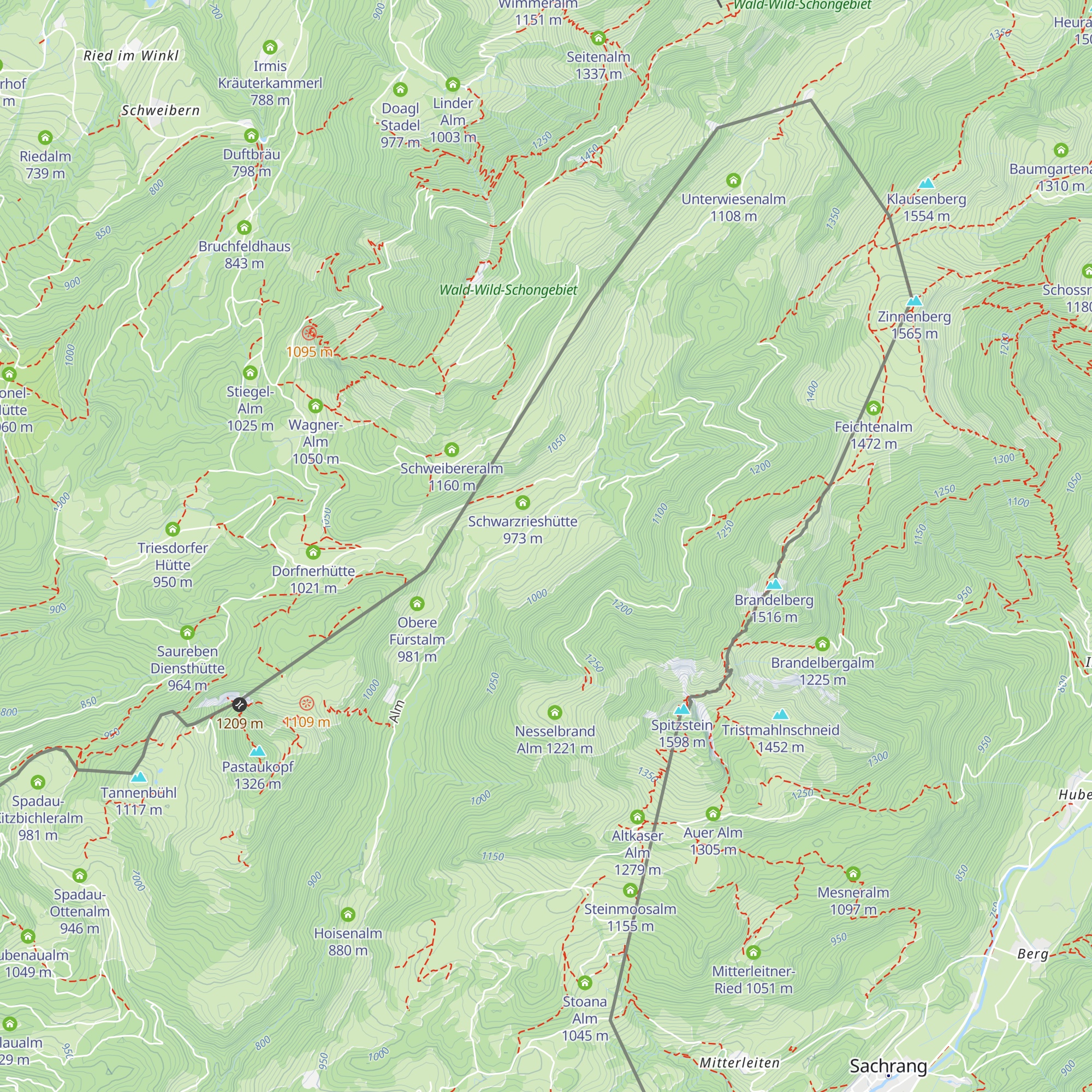 alte Schwarzriesalm map
