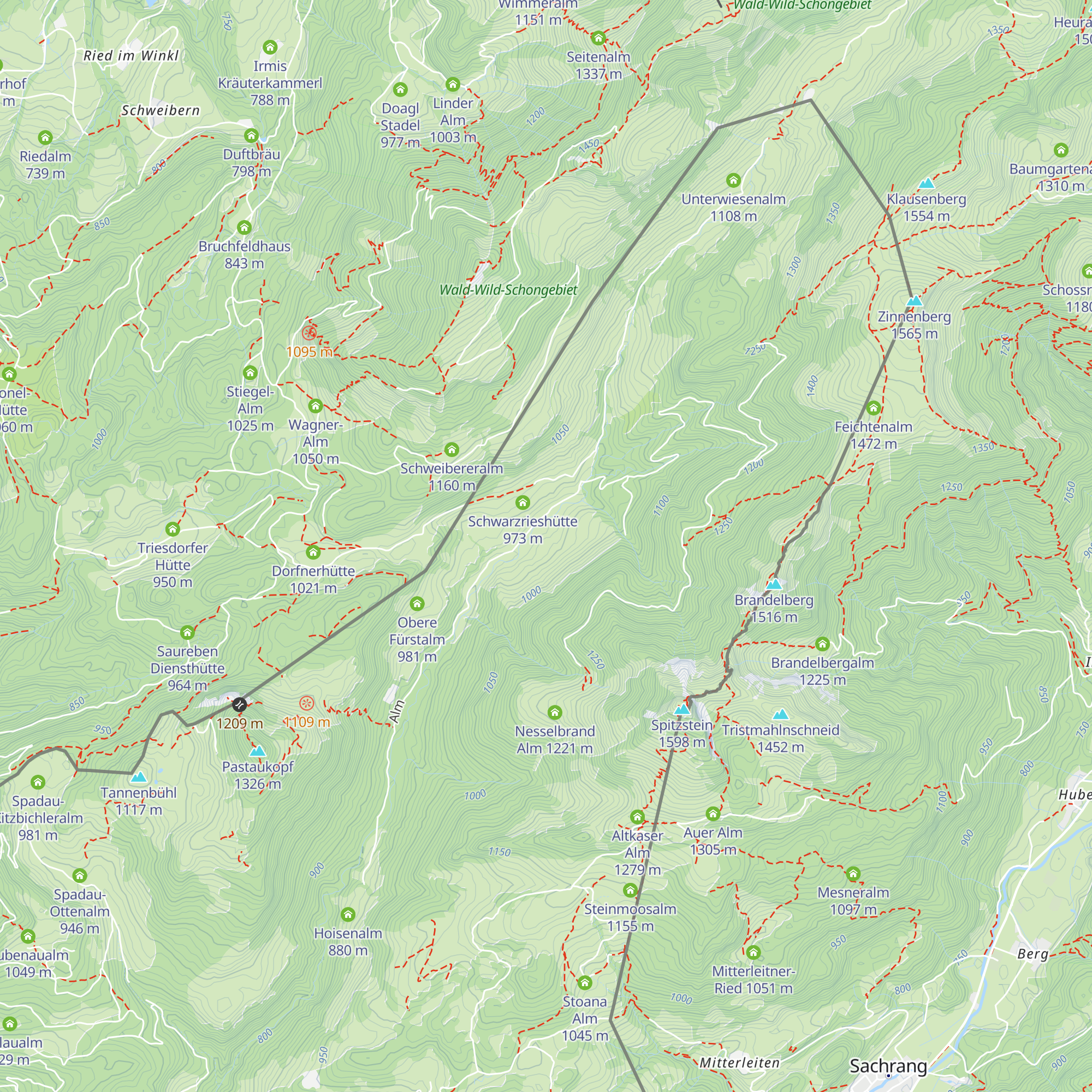 alte Schwarzriesalm map