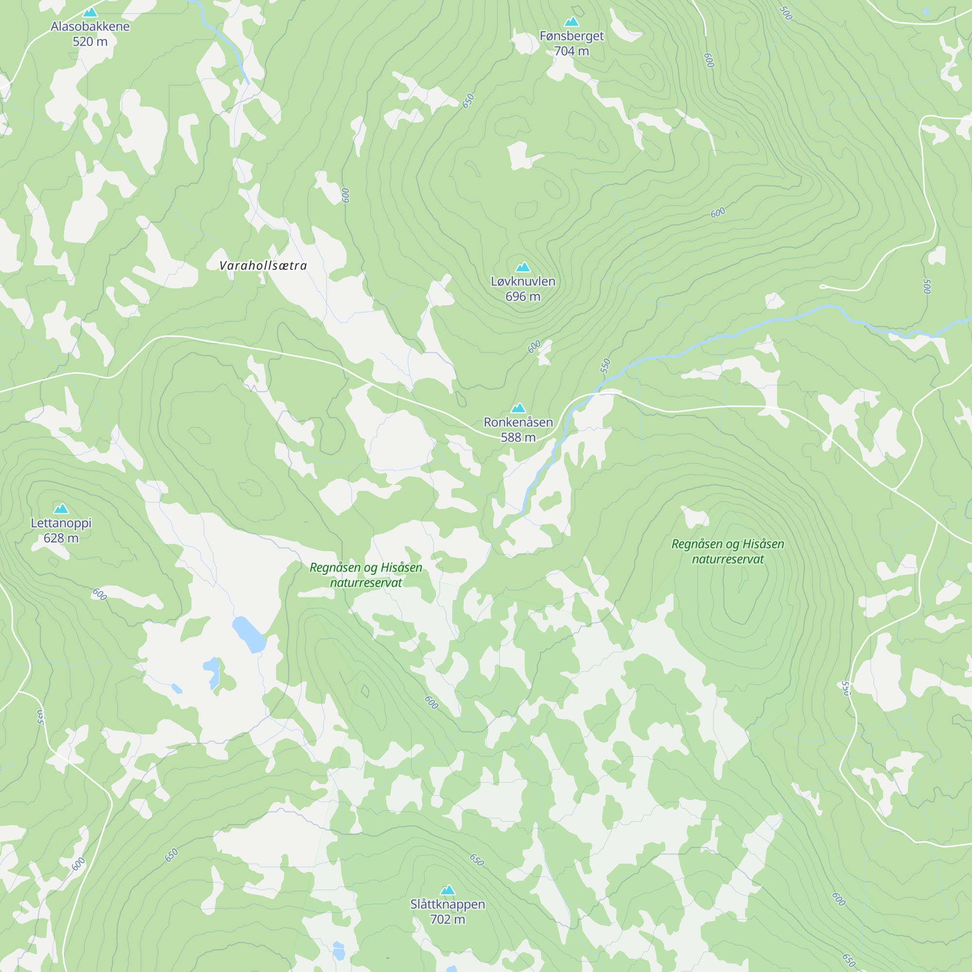 Ronkanåsen map