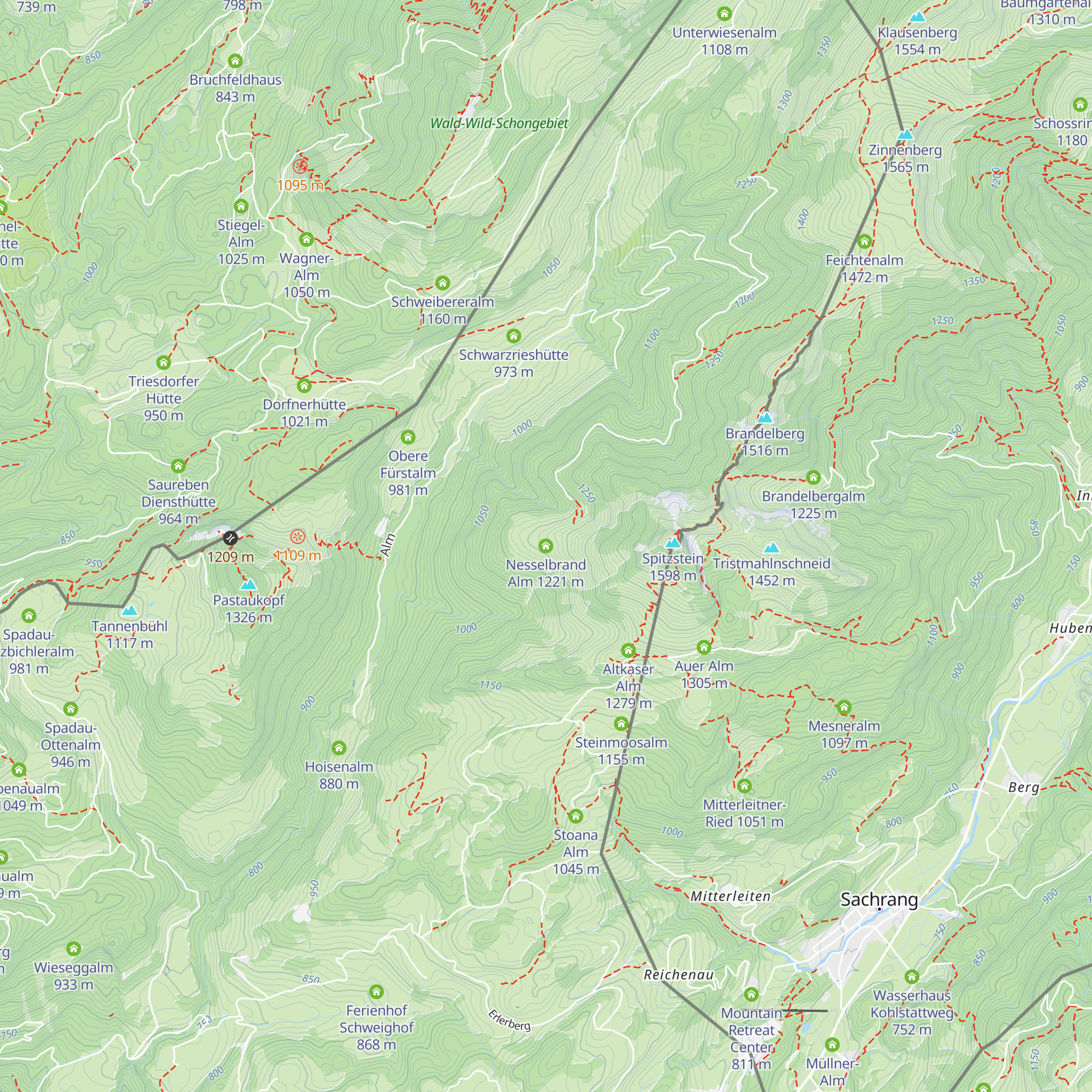 Nesselbrand Alm map