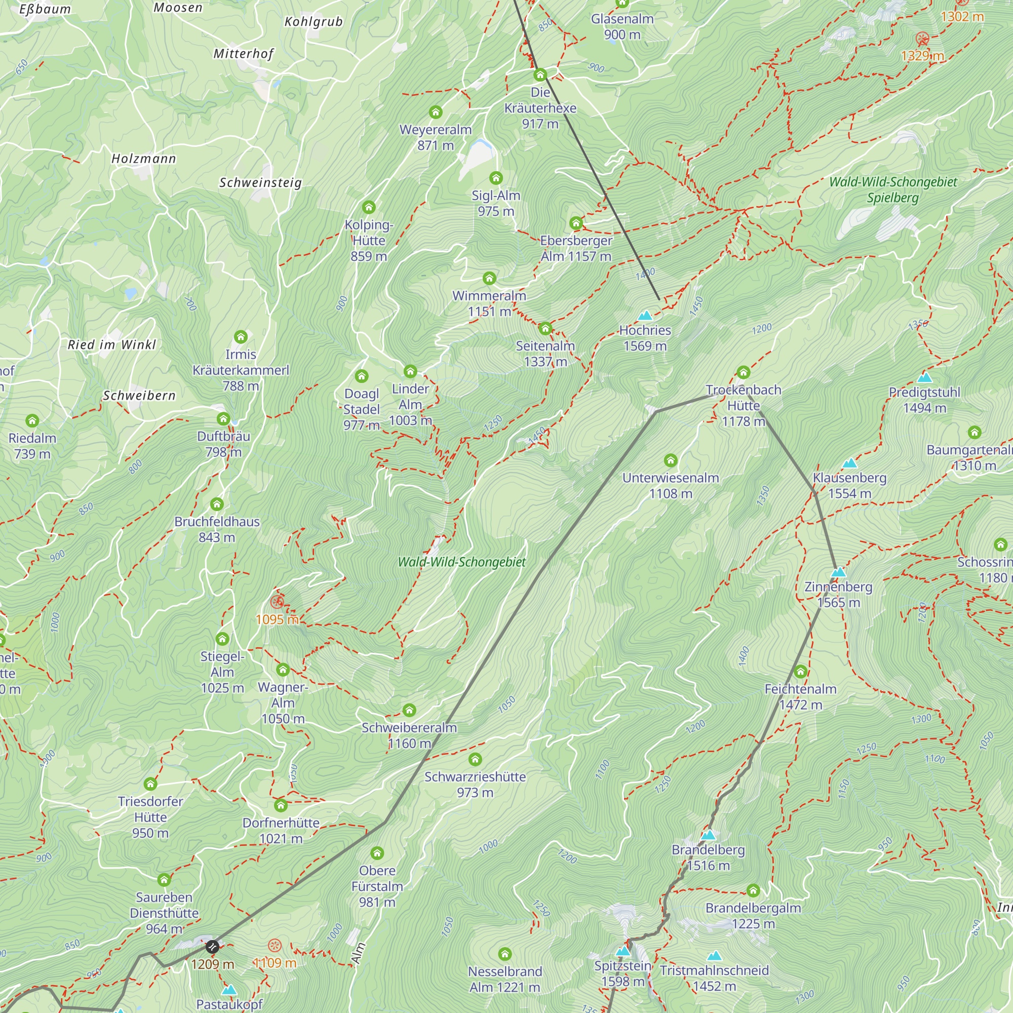 Wörndl-Hütte map