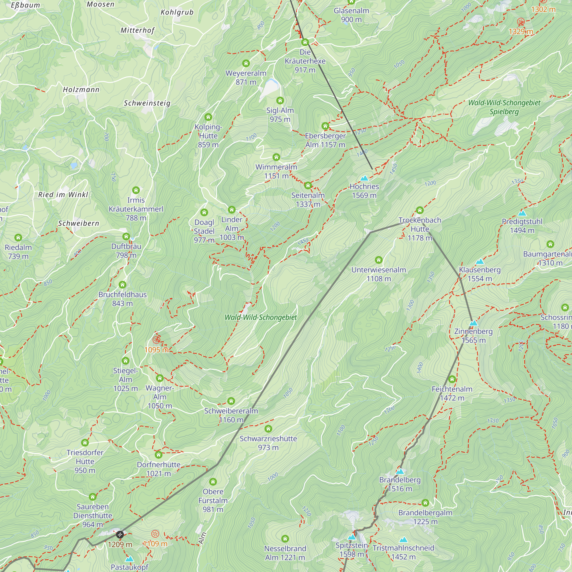 Wörndl-Hütte map