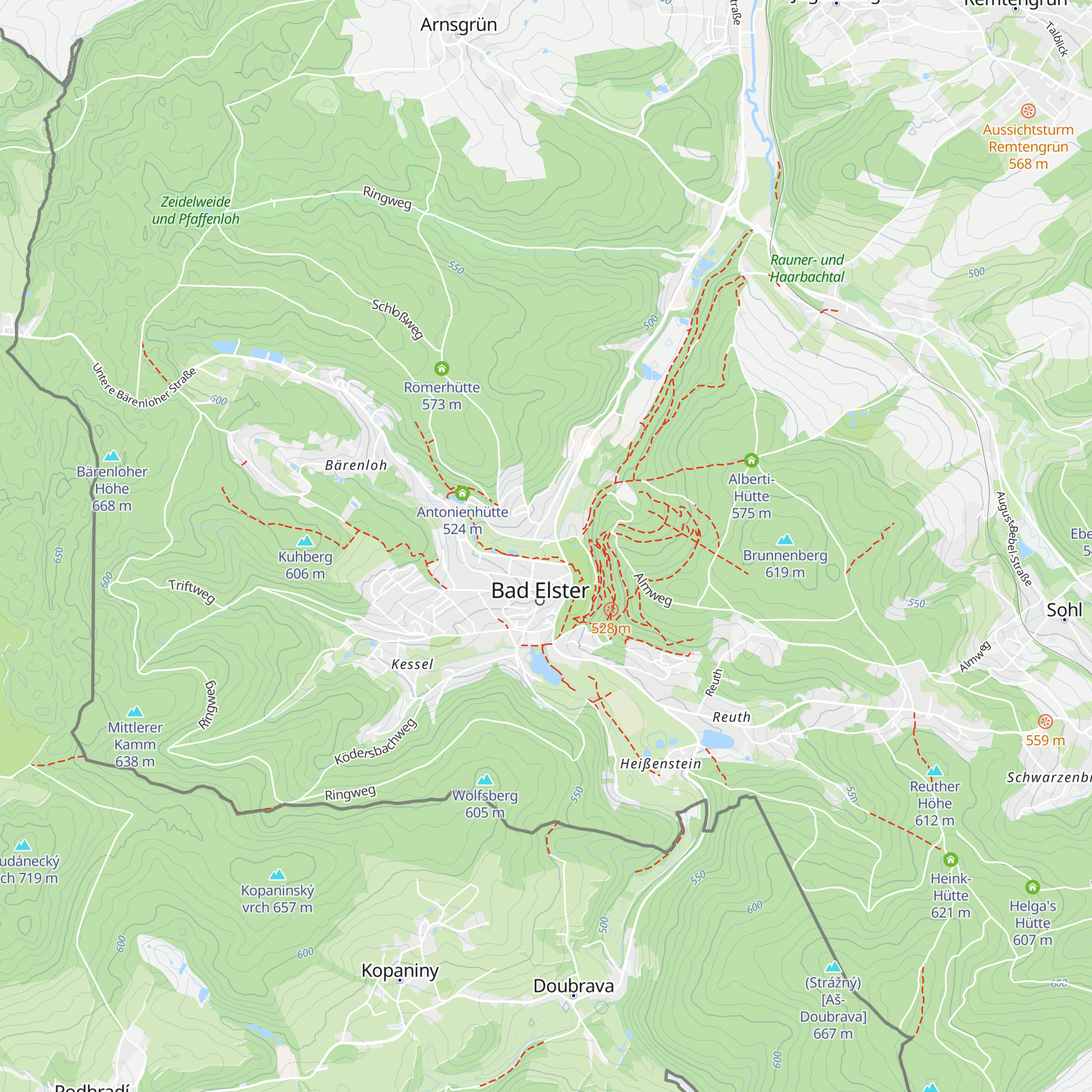 Touristinformation Bad Elster map