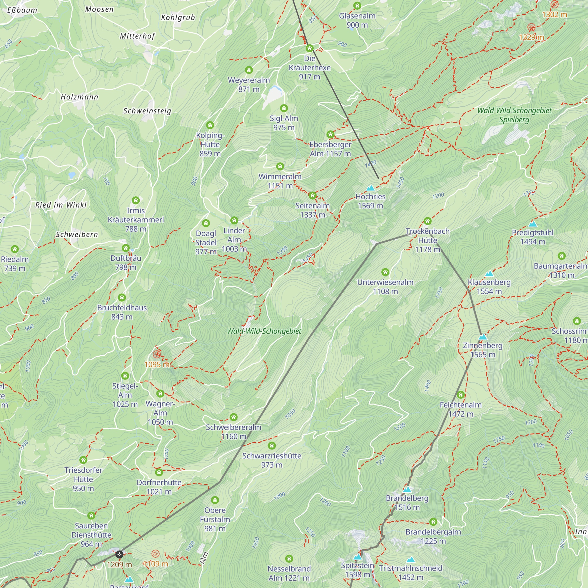Wiesböck-Hütte map