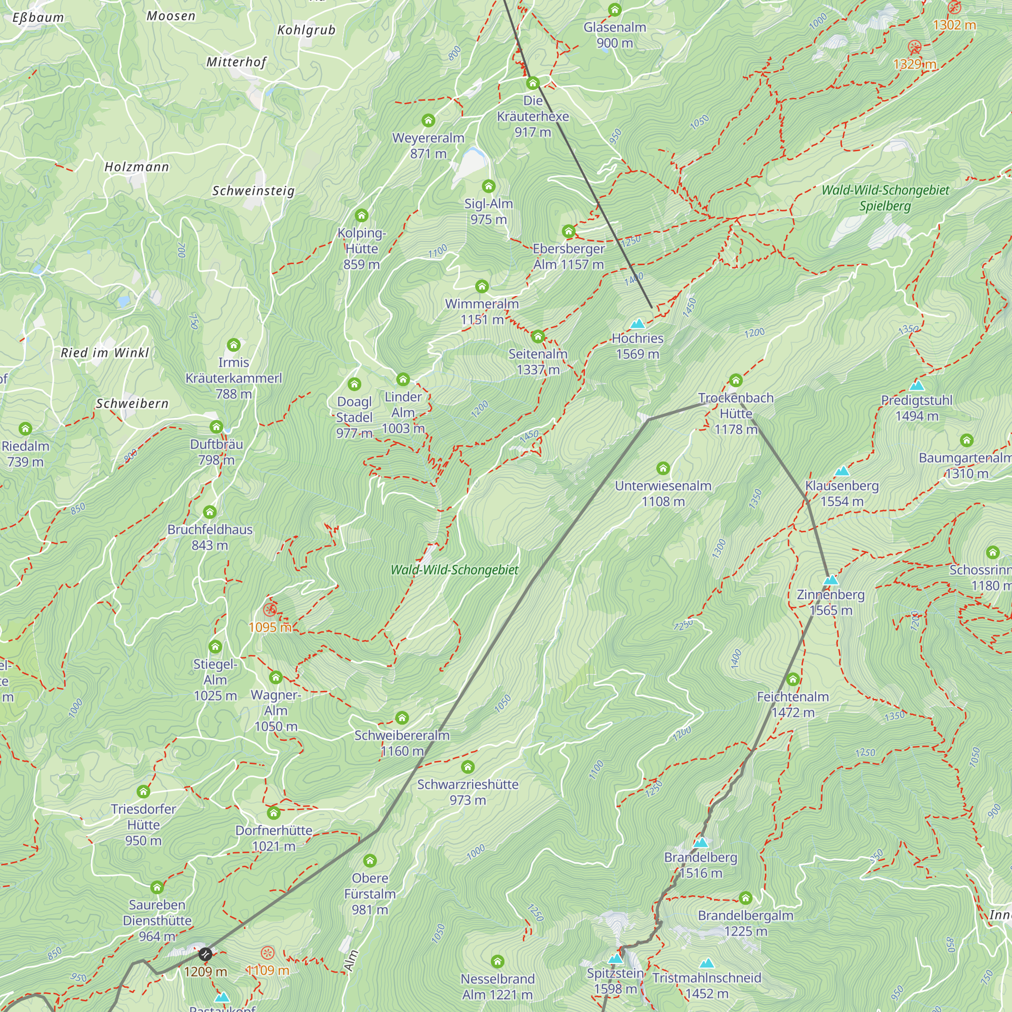 Wiesböck-Hütte map