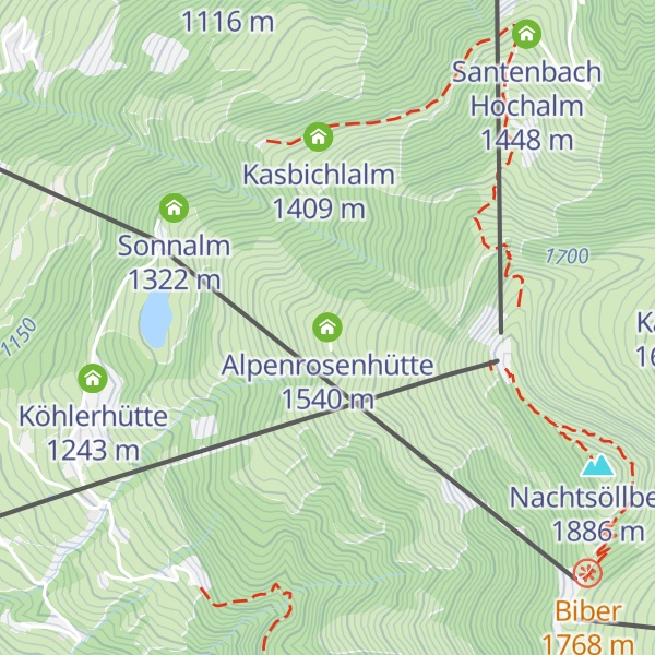 Map of Alpenrosenhütte