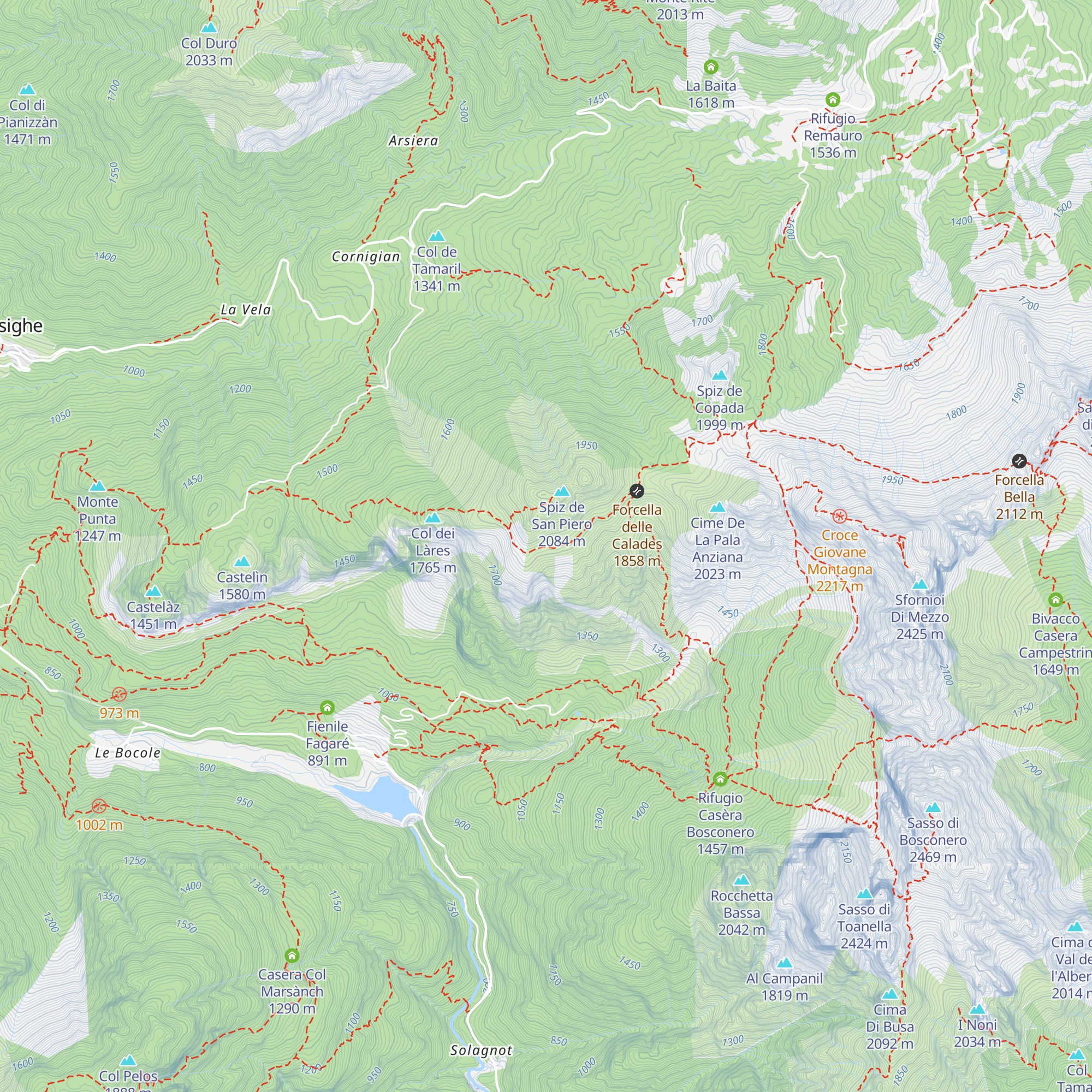 Baita Darè Copada map
