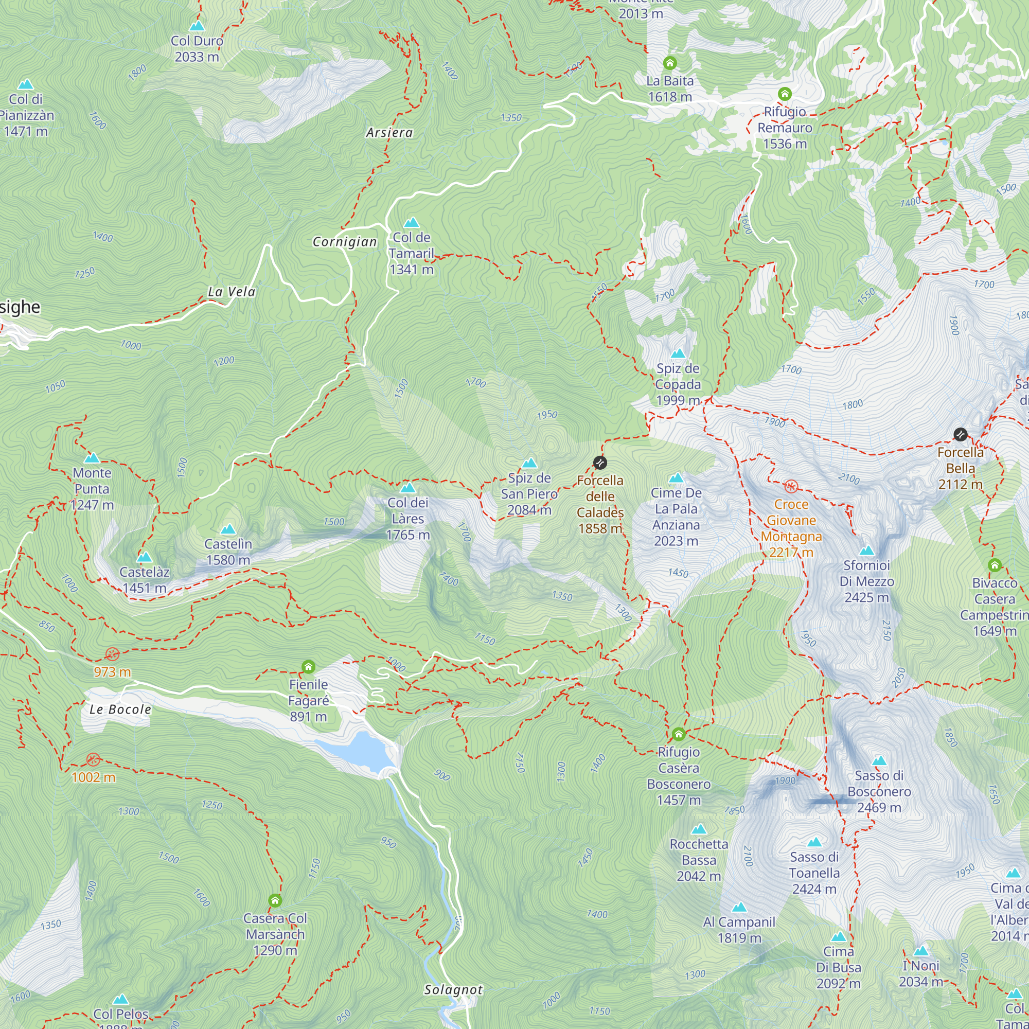 Baita Darè Copada map