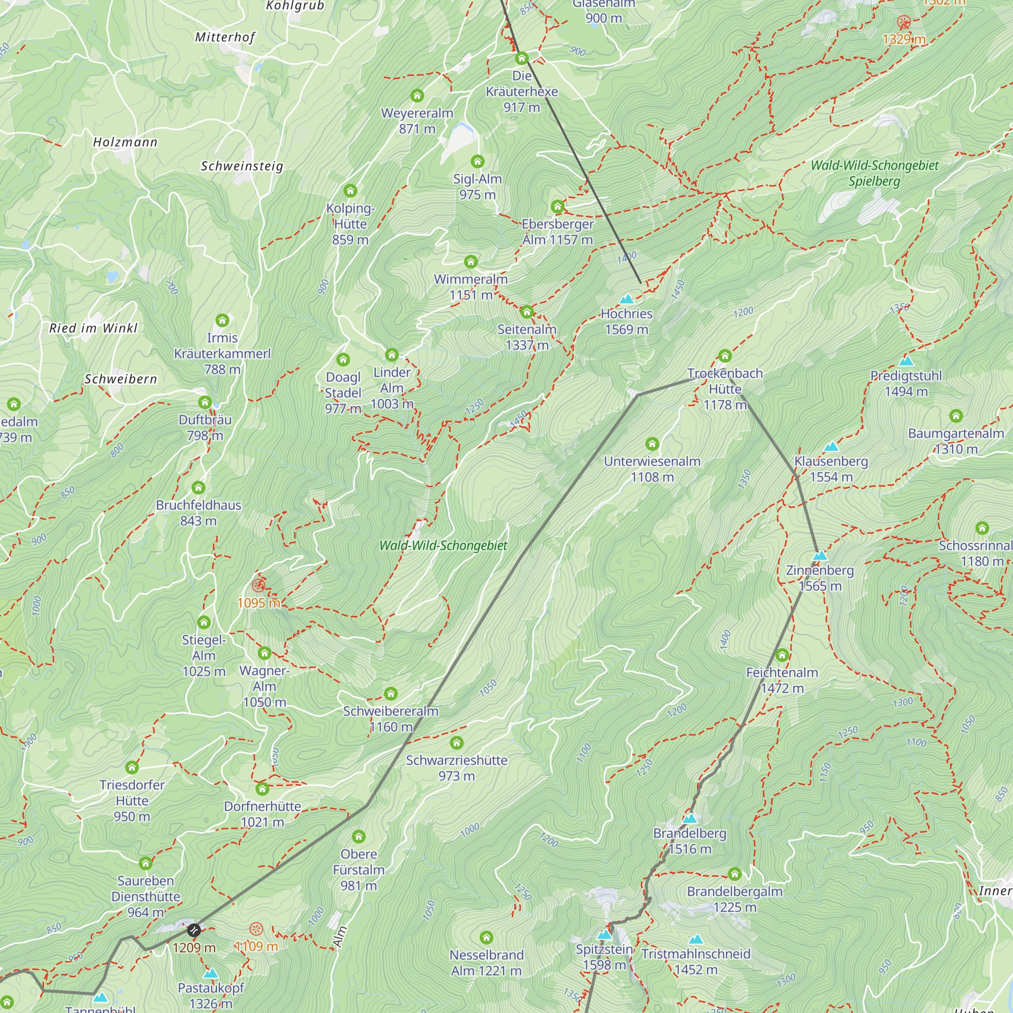 Hintermoar-Hütte map