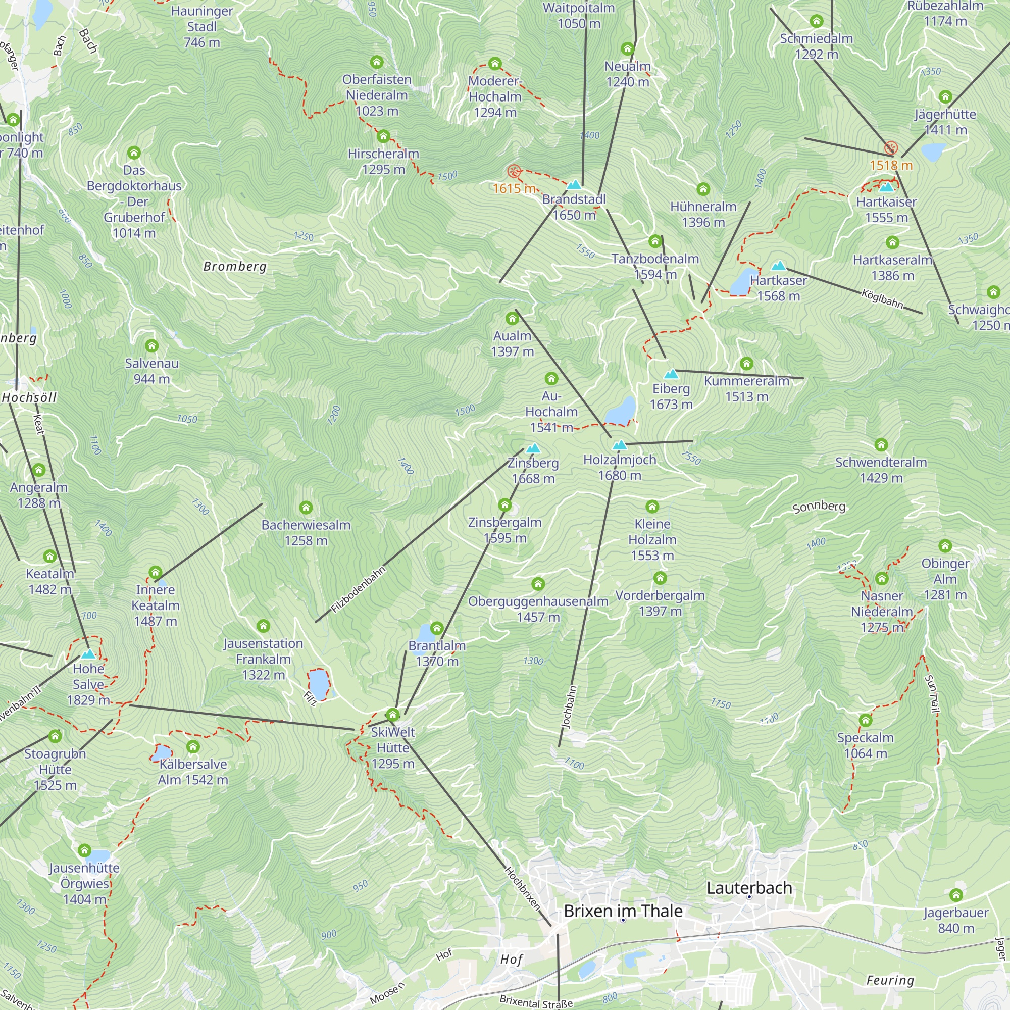 Zinsbergalm map