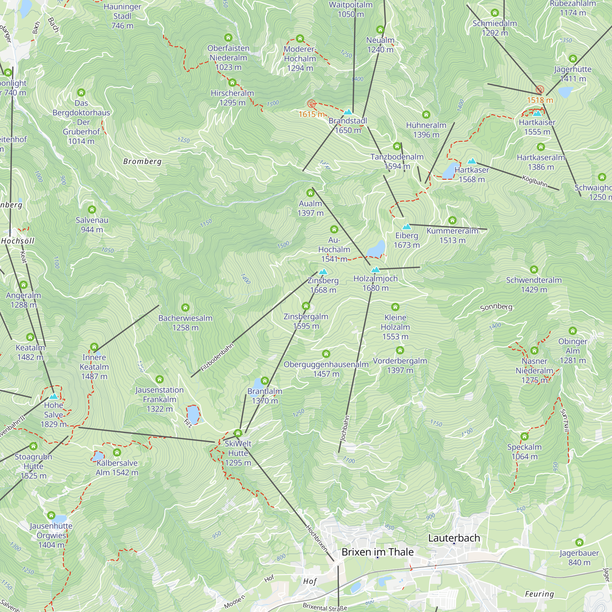 Zinsbergalm map