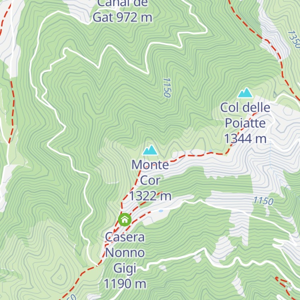 Map of Monte Cor